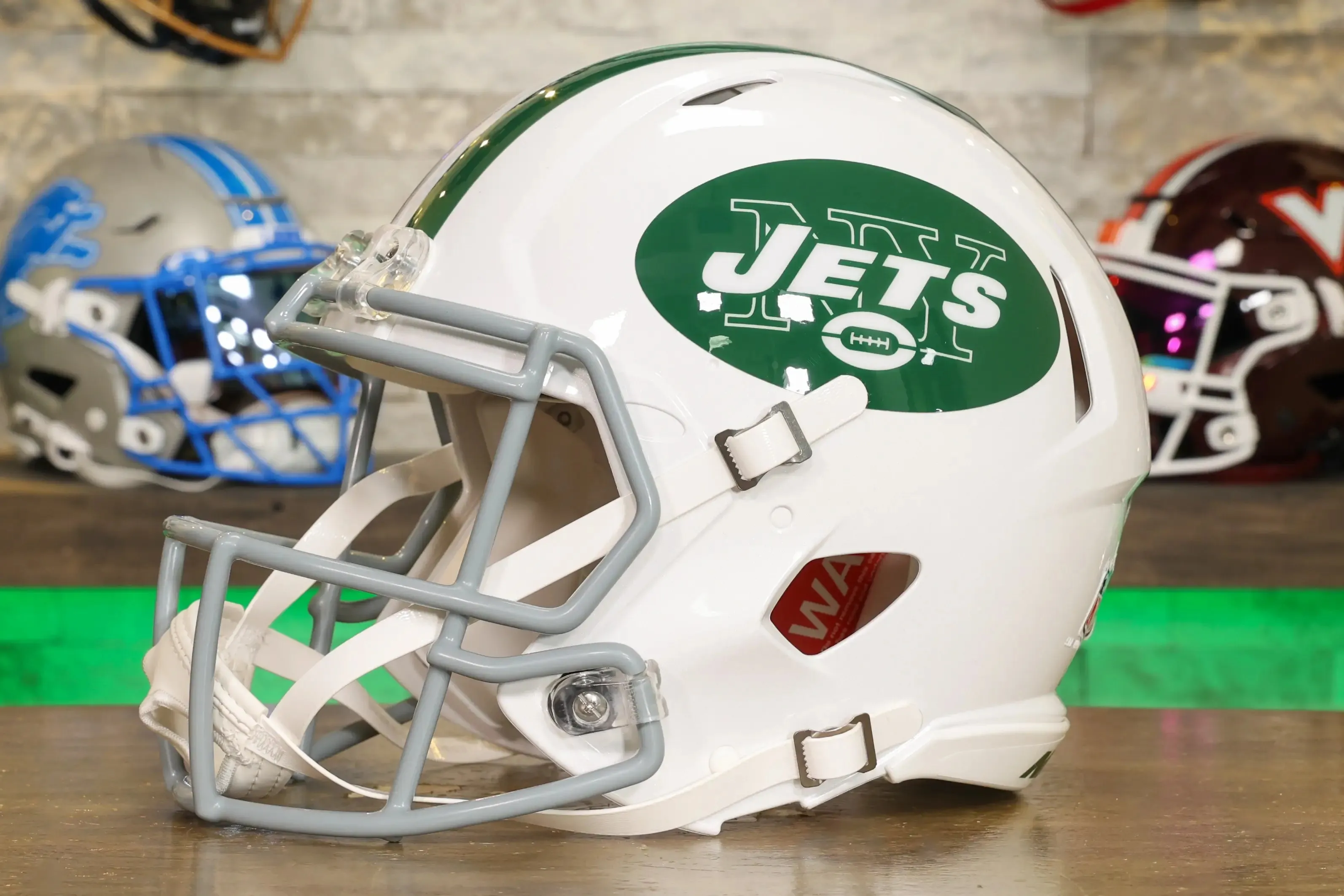 New York Jets Riddell Speed Authentic Helmet - Classic White Alternate