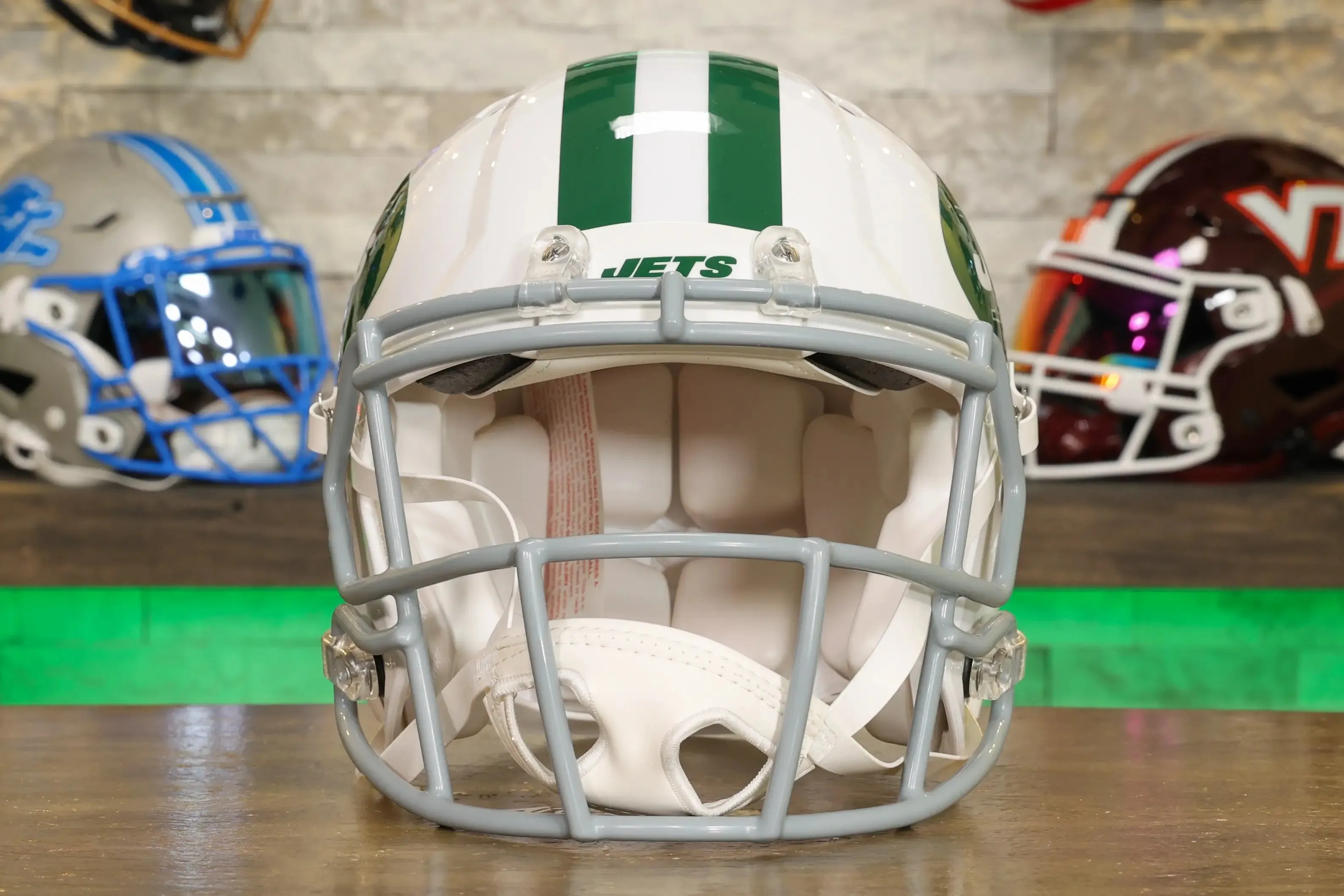 New York Jets Riddell Speed Authentic Helmet - Classic White Alternate