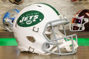 New York Jets Riddell Speed Authentic Helmet - Classic White Alternate