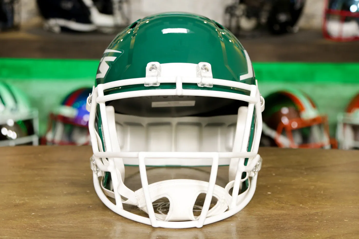 New York Jets Riddell Speed Display Helmet - 1978-1989 Throwback
