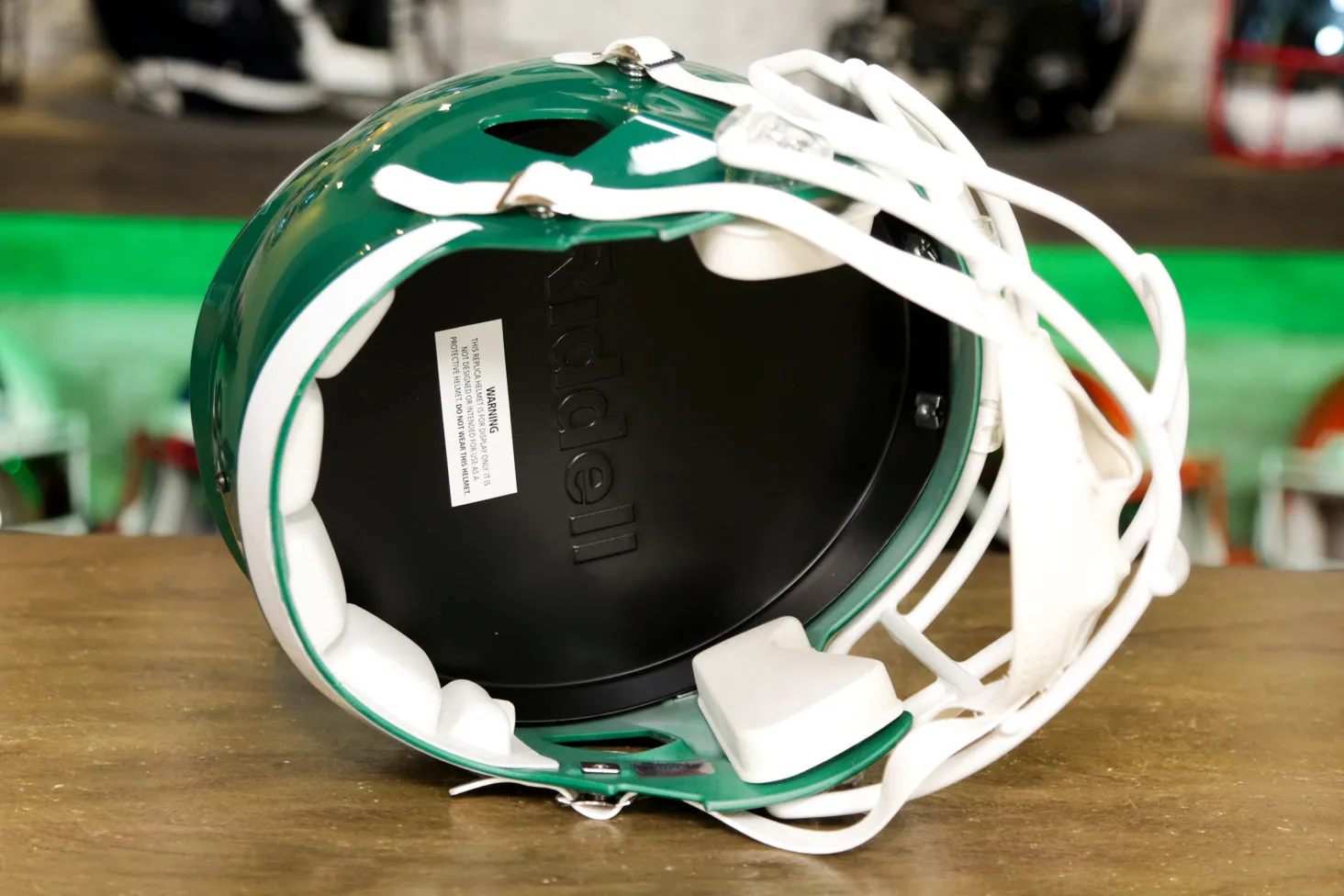 New York Jets Riddell Speed Display Helmet - 1978-1989 Throwback