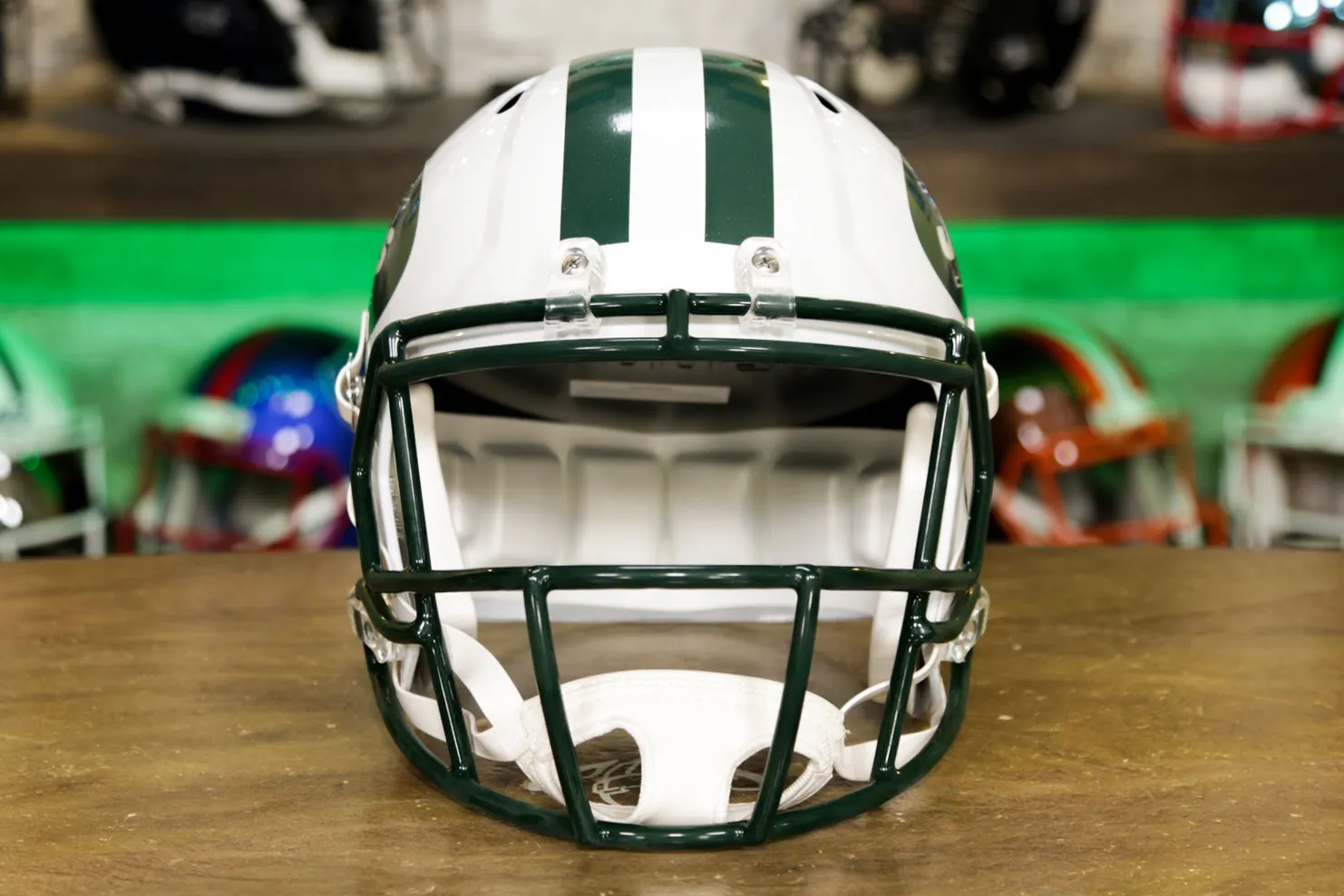 New York Jets Riddell Speed Display Helmet - 1998-2018 Throwback