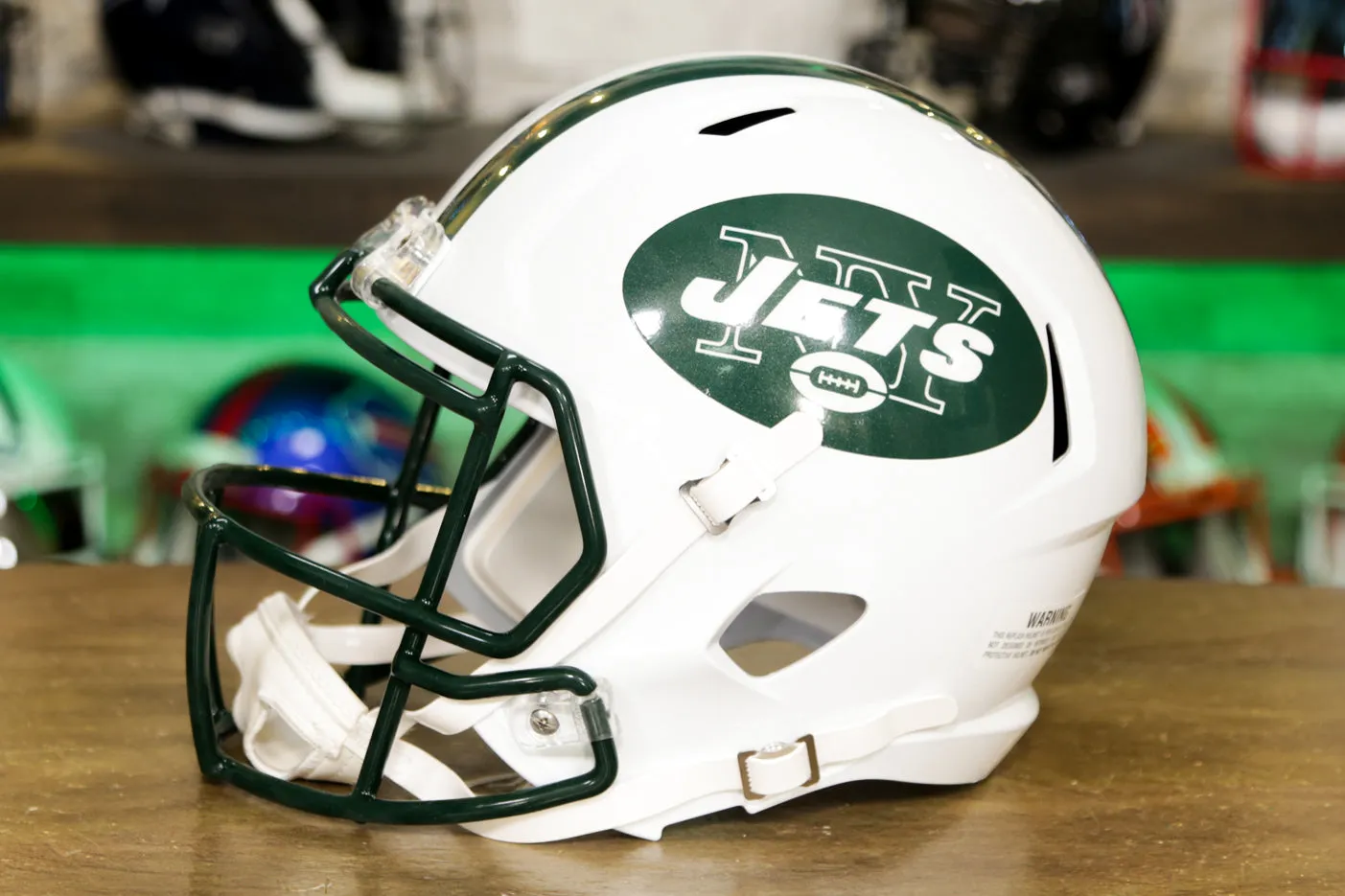 New York Jets Riddell Speed Display Helmet - 1998-2018 Throwback