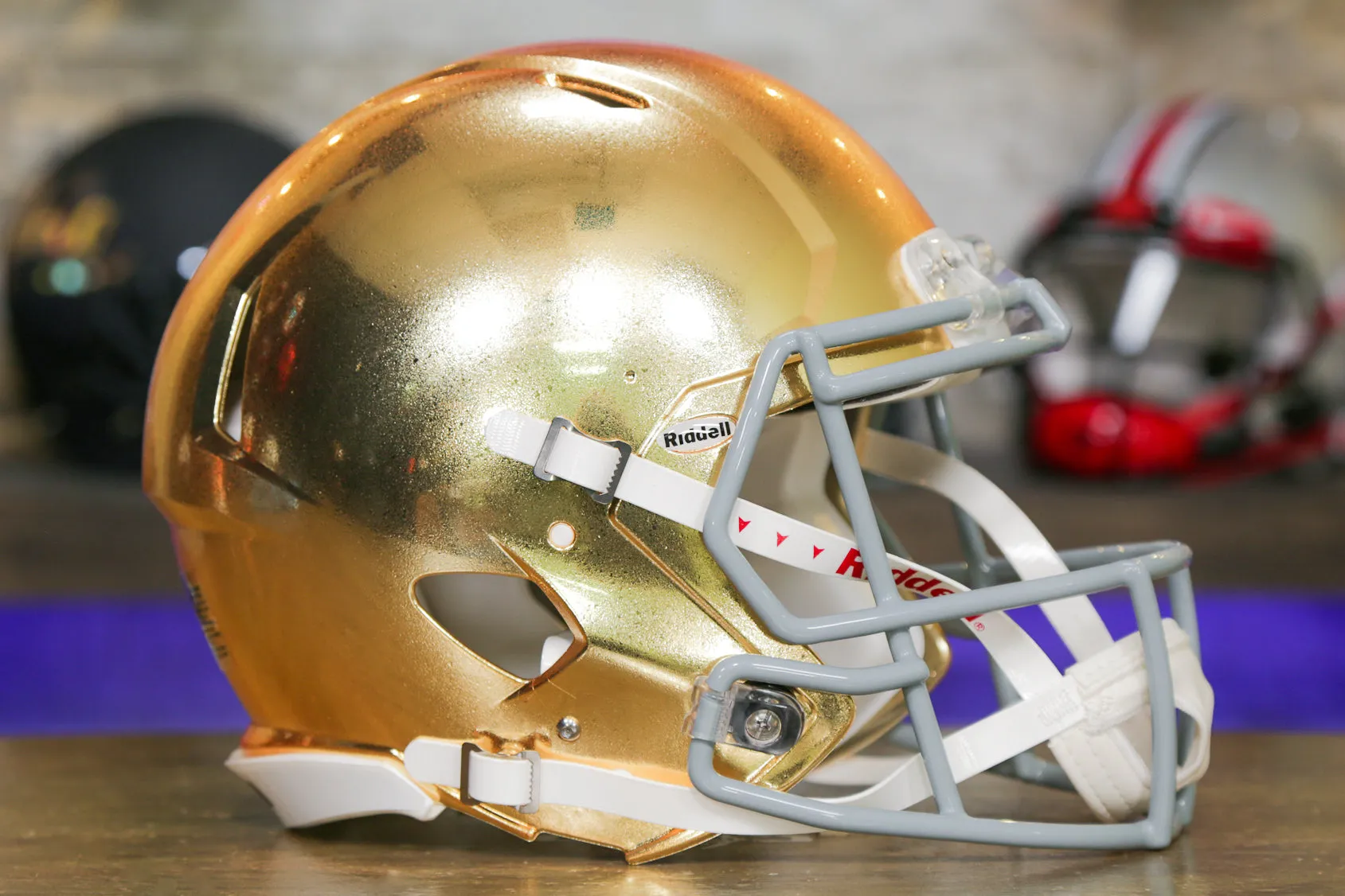 Notre Dame Fighting Irish Riddell Speed Authentic Helmet - HydroFX Gold