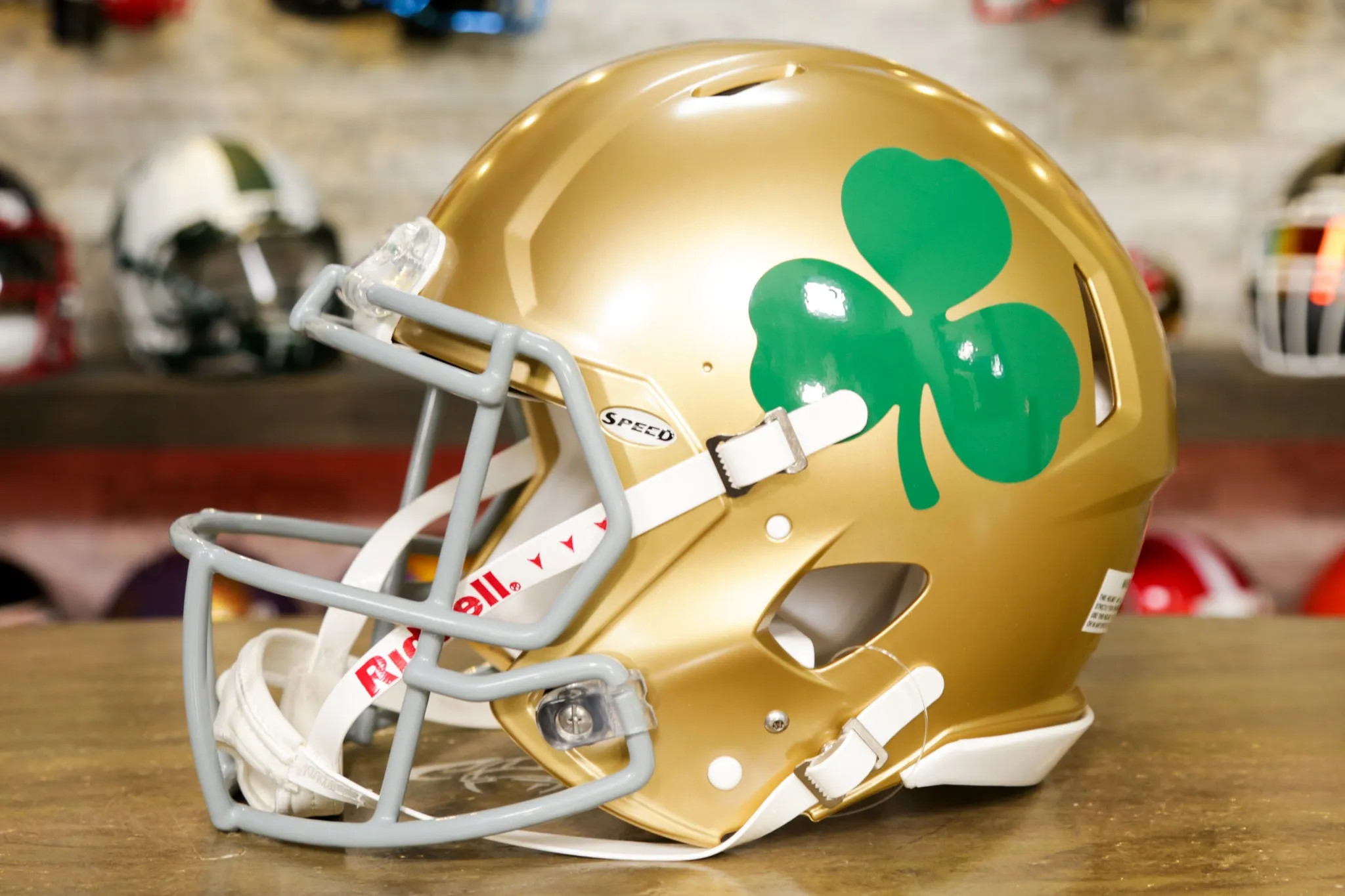 Notre Dame Fighting Irish Riddell Speed Authentic Helmet - Shamrock Series
