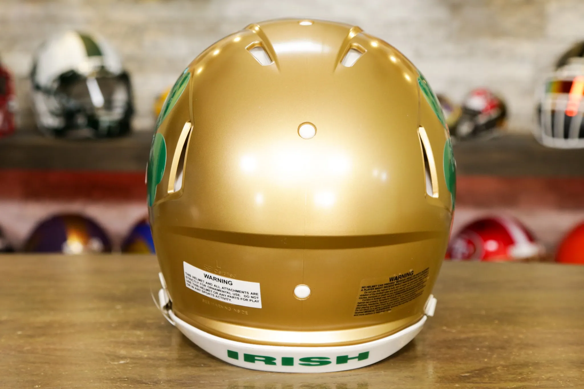 Notre Dame Fighting Irish Riddell Speed Authentic Helmet - Shamrock Series