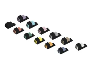 Panduit MINI-COM - Modular insert - LC Duplex MM - black, green CMDSGRLCZBL