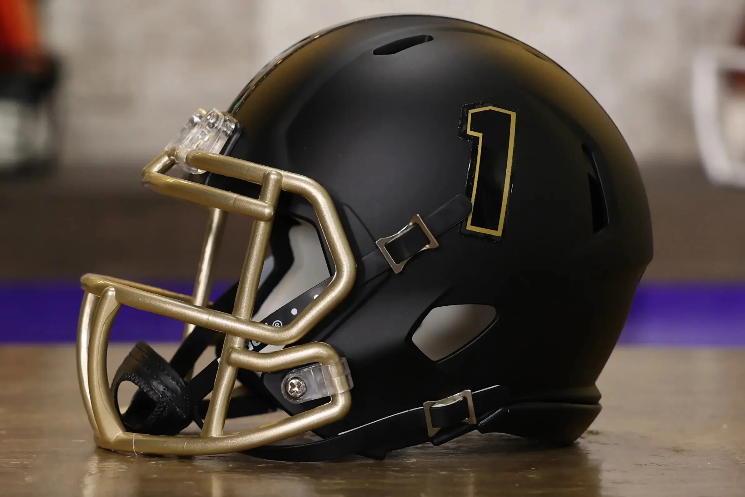Purdue Boilermakers Riddell Speed Mini Helmet - Script