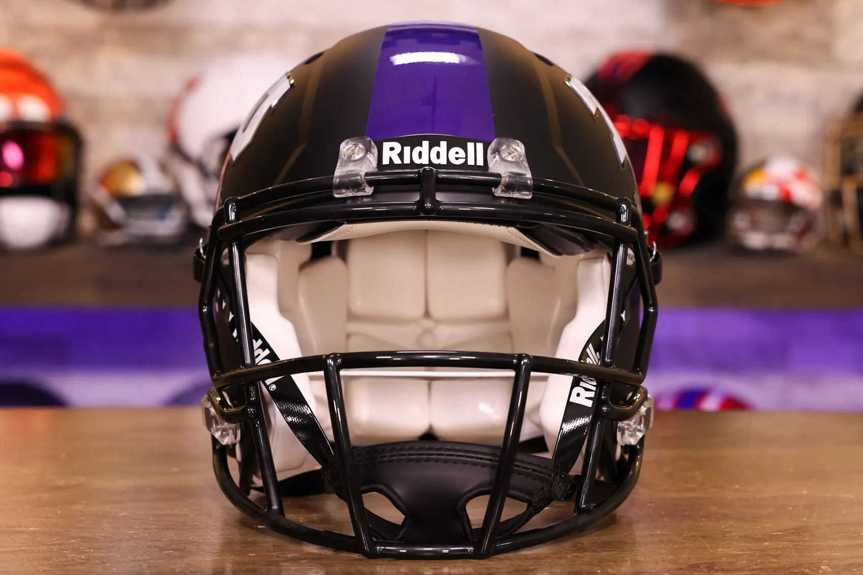 TCU Horned Frogs Riddell Speed Authentic Helmet - Matte Black