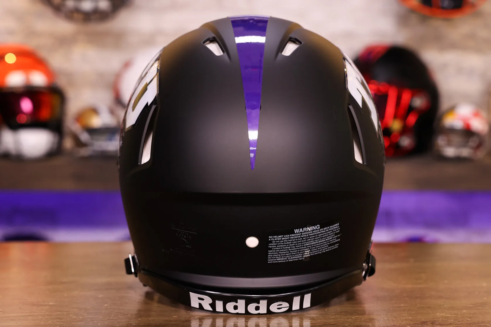 TCU Horned Frogs Riddell Speed Authentic Helmet - Matte Black