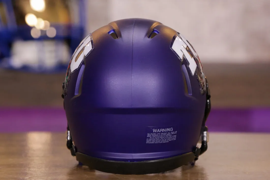 TCU Horned Frogs Riddell Speed Mini Helmet - Satin Purple