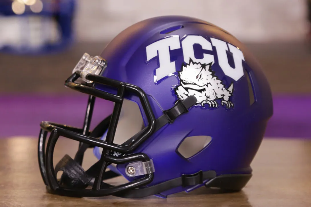 TCU Horned Frogs Riddell Speed Mini Helmet - Satin Purple