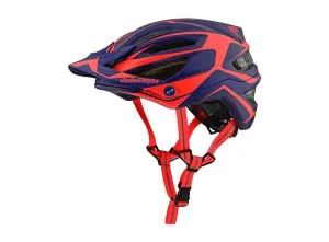 Troy Lee Designs A2 MIPS MTB Helmet - Dropout - Navy-Orange - 2019
