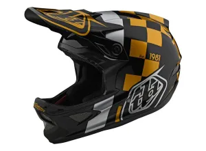 Troy Lee Designs D3 Fiberlite Full Face Helmet - Race Shop - Black-Gold - 2020