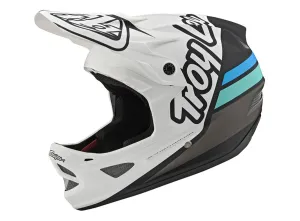 Troy Lee Designs D3 Fiberlite Full Face Helmet - Silhouette - White-Navy - 2020