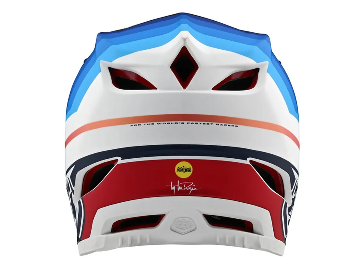 Troy Lee Designs D4 Carbon Full Face Helmet - Mirage - Navy-White - 2020