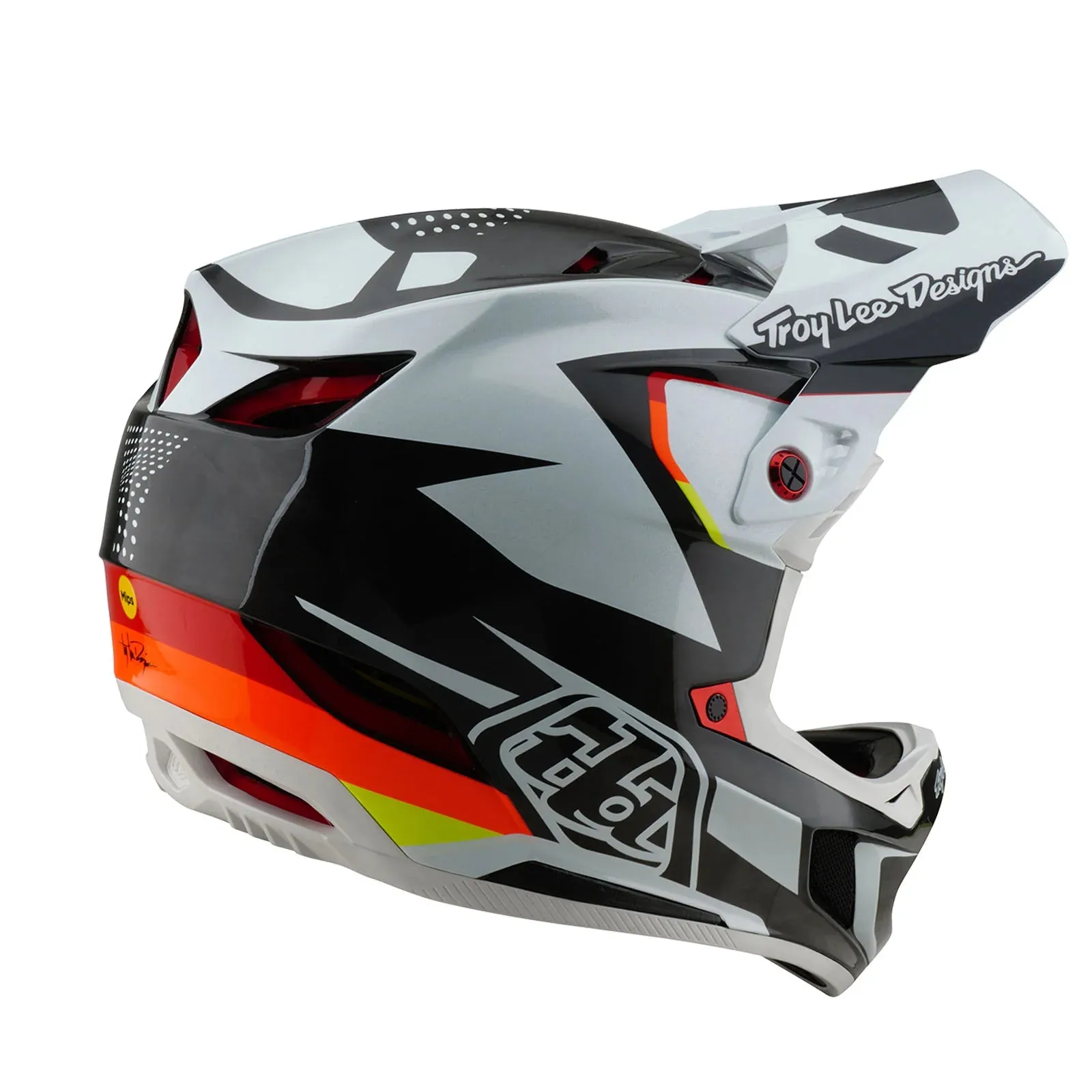 Troy Lee Designs D4 Carbon Full Face Helmet - Optic - Black