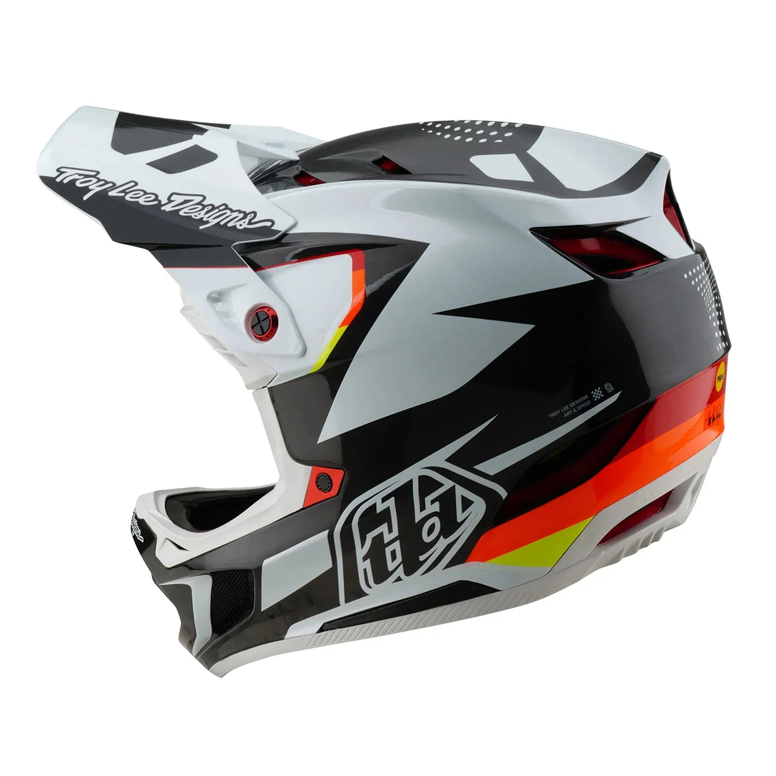 Troy Lee Designs D4 Carbon Full Face Helmet - Optic - Black