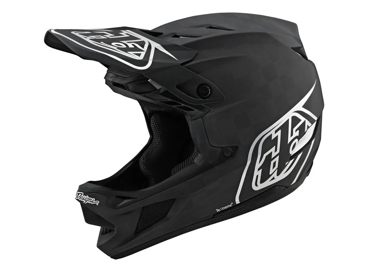 Troy Lee Designs D4 Carbon Full Face Helmet - Stealth - Black-Silver