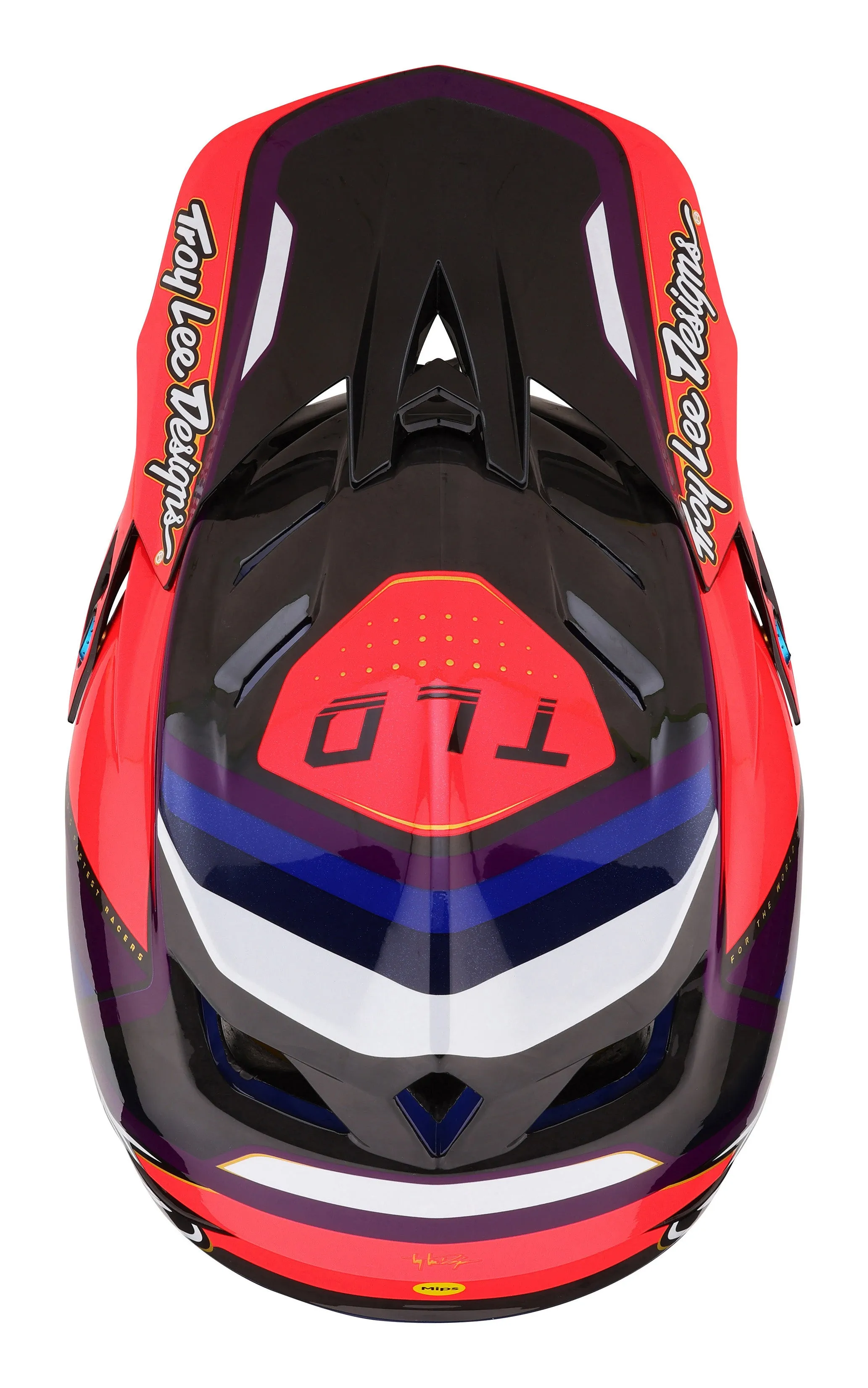 Troy Lee Designs D4 Carbon Full Face Helmet with MIPS - Reverb - Pink-Purple - 2023