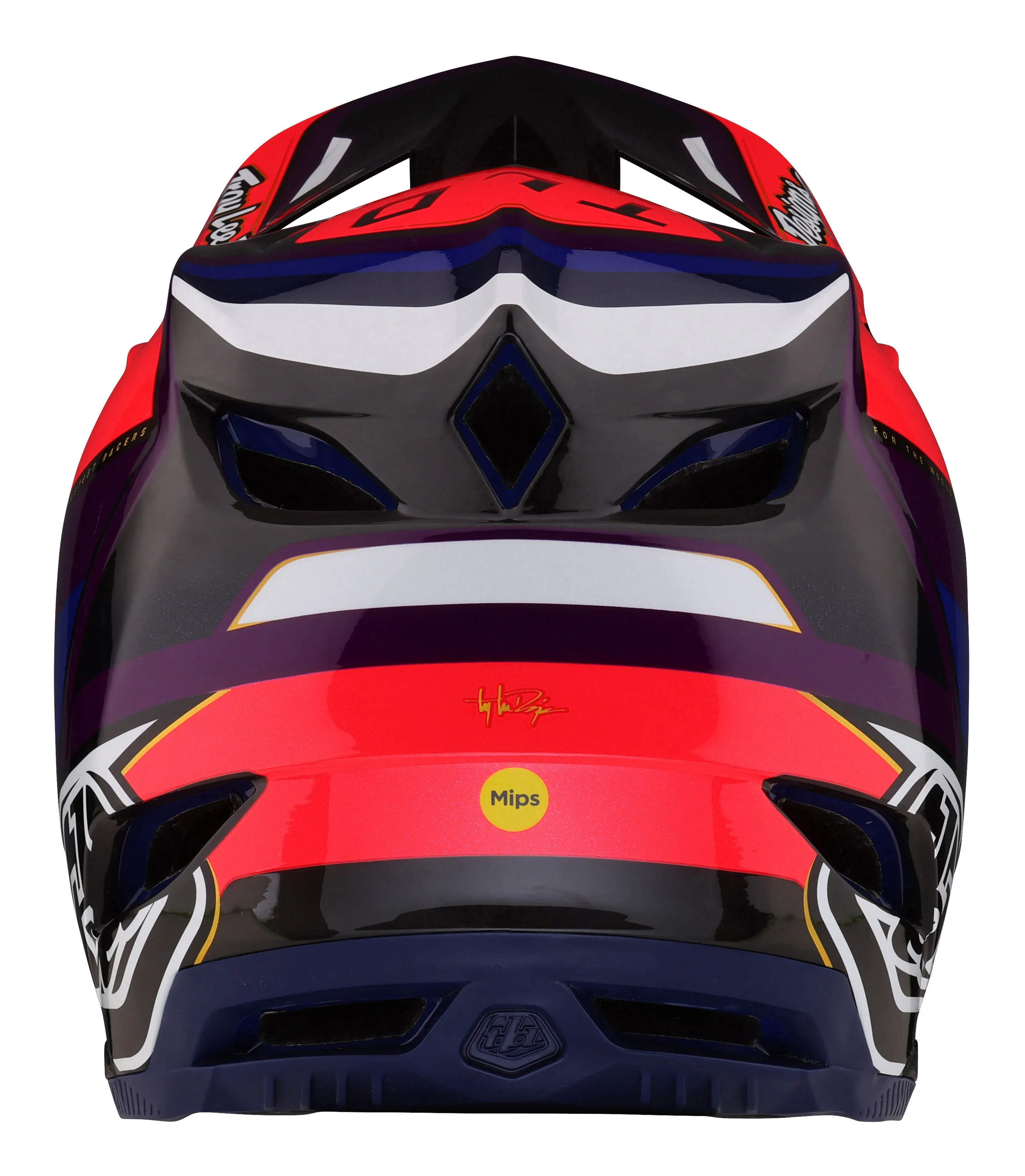 Troy Lee Designs D4 Carbon Full Face Helmet with MIPS - Reverb - Pink-Purple - 2023
