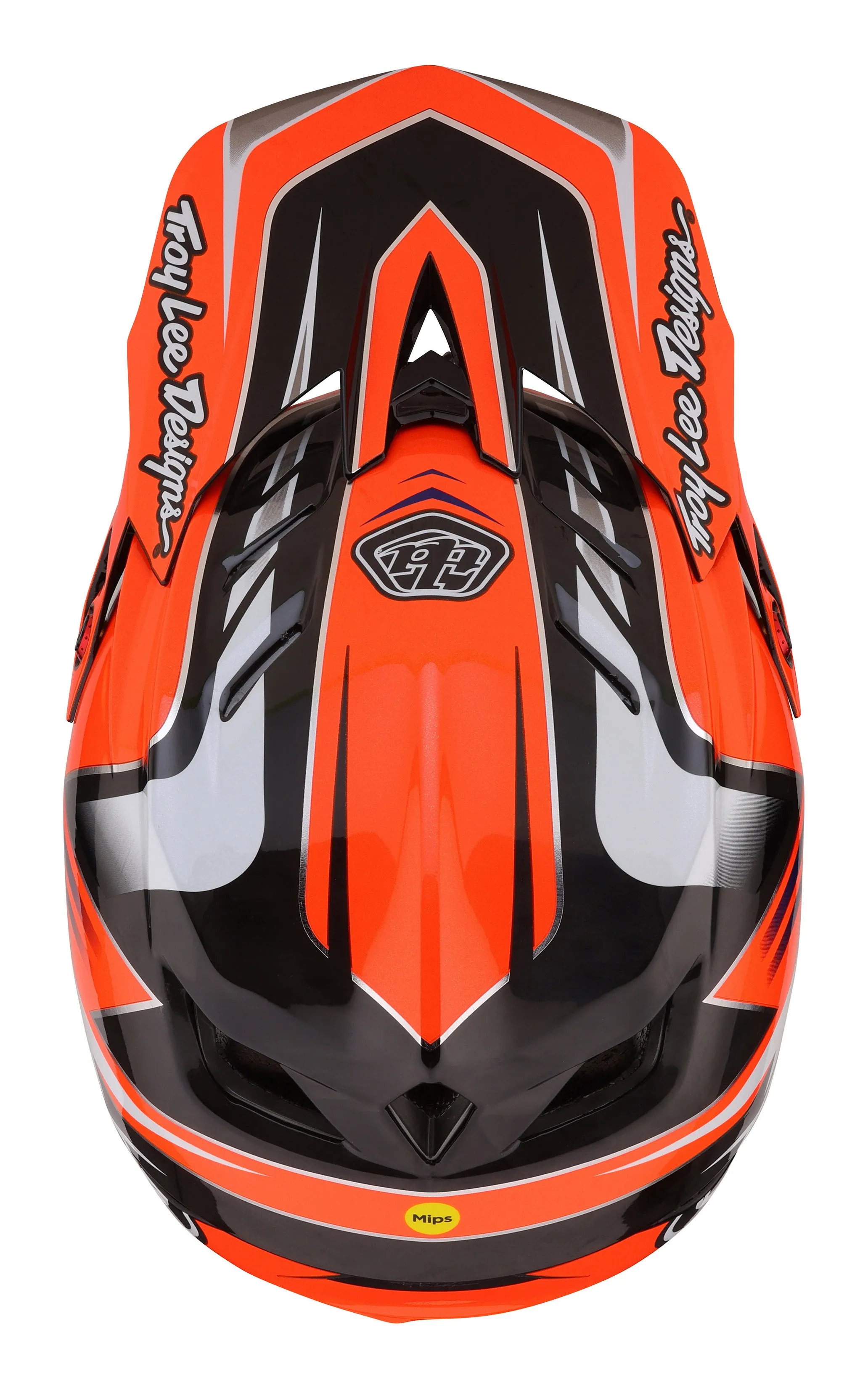 Troy Lee Designs D4 Carbon Full Face Helmet with MIPS - Saber - Red