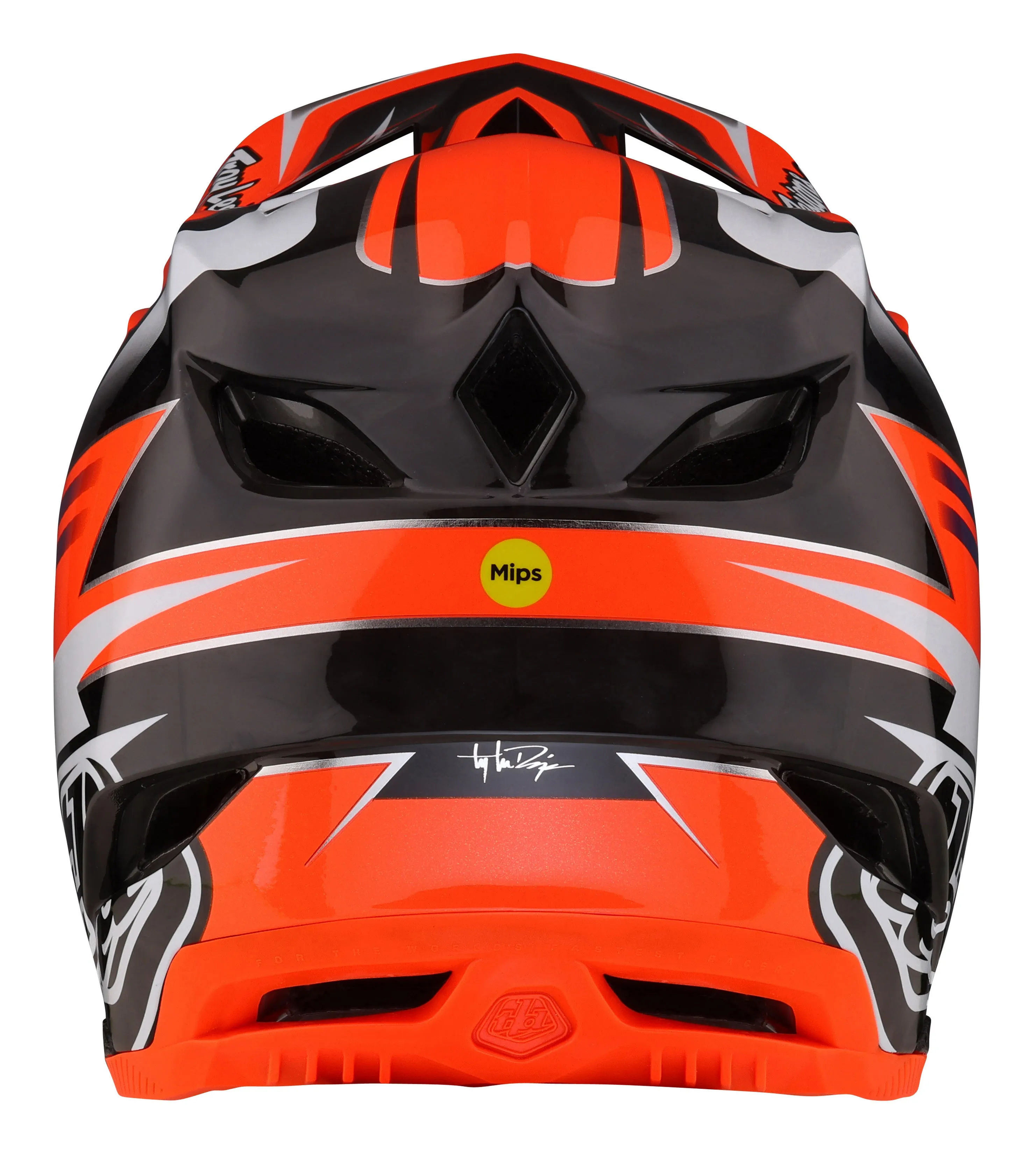 Troy Lee Designs D4 Carbon Full Face Helmet with MIPS - Saber - Red