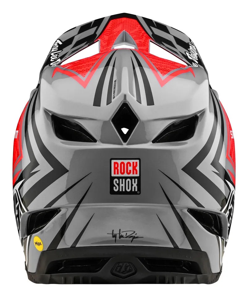 Troy Lee Designs D4 Carbon Full Face Helmet with MIPS - SRAM - Red-Black