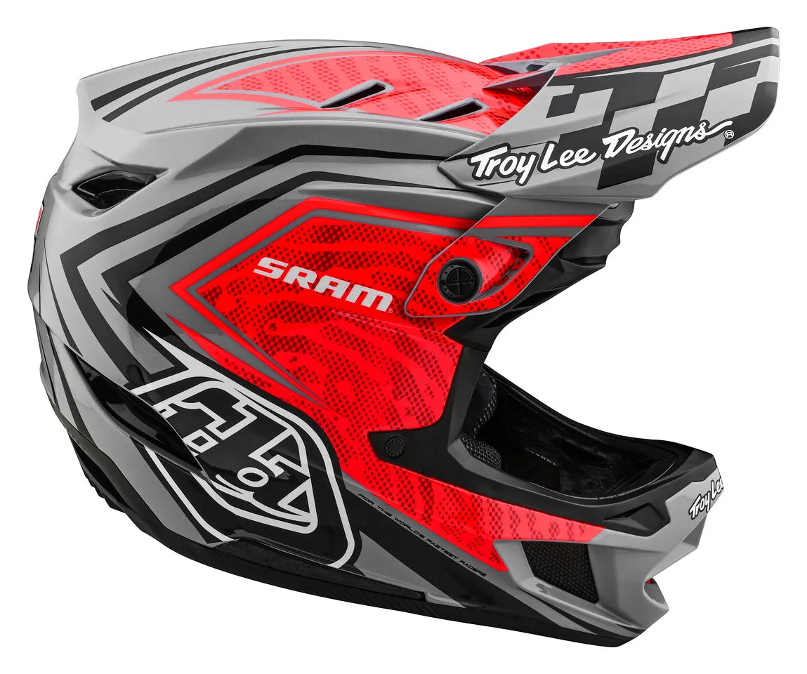 Troy Lee Designs D4 Carbon Full Face Helmet with MIPS - SRAM - Red-Black
