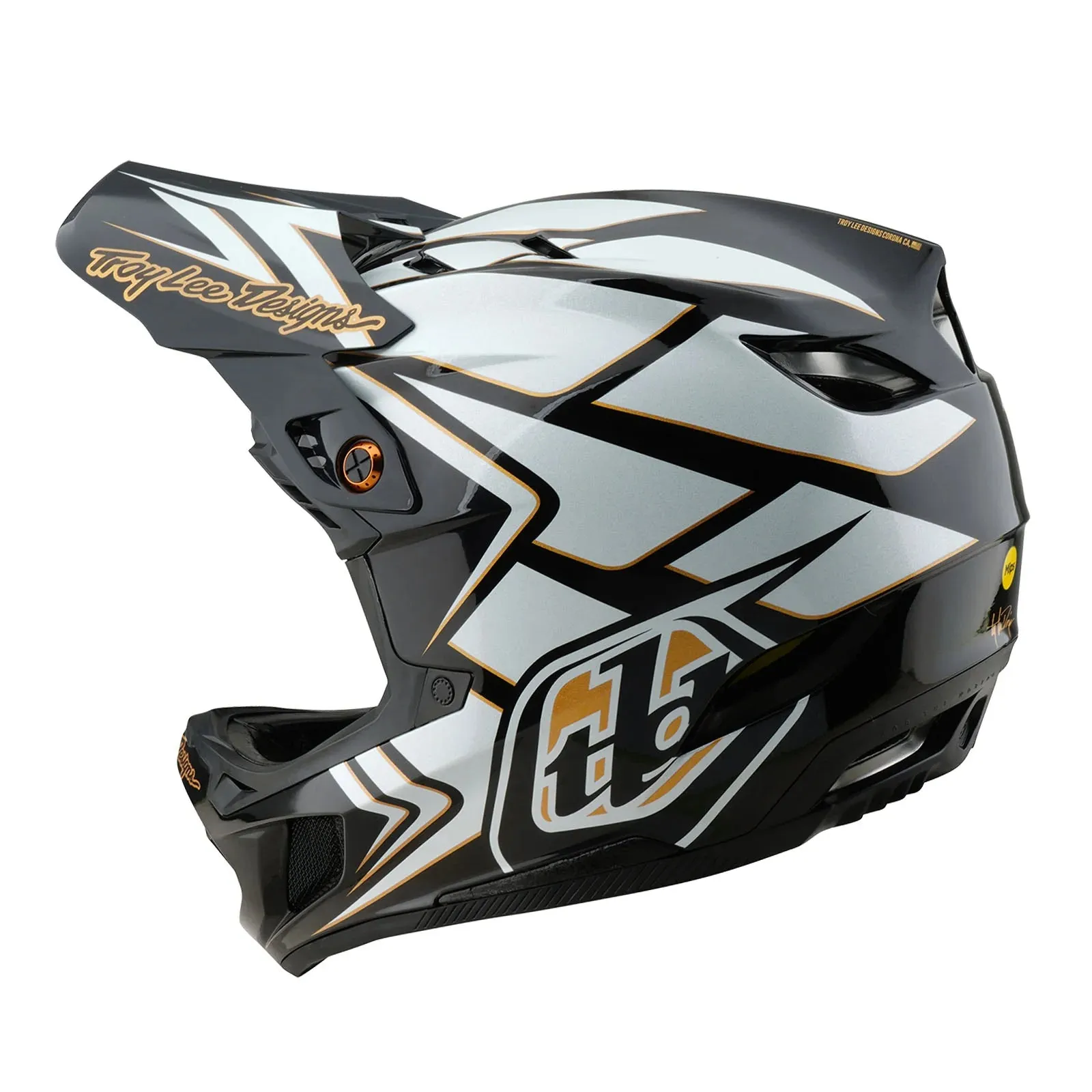 Troy Lee Designs D4 Composite Full Face Helmet - Ghostwing - White