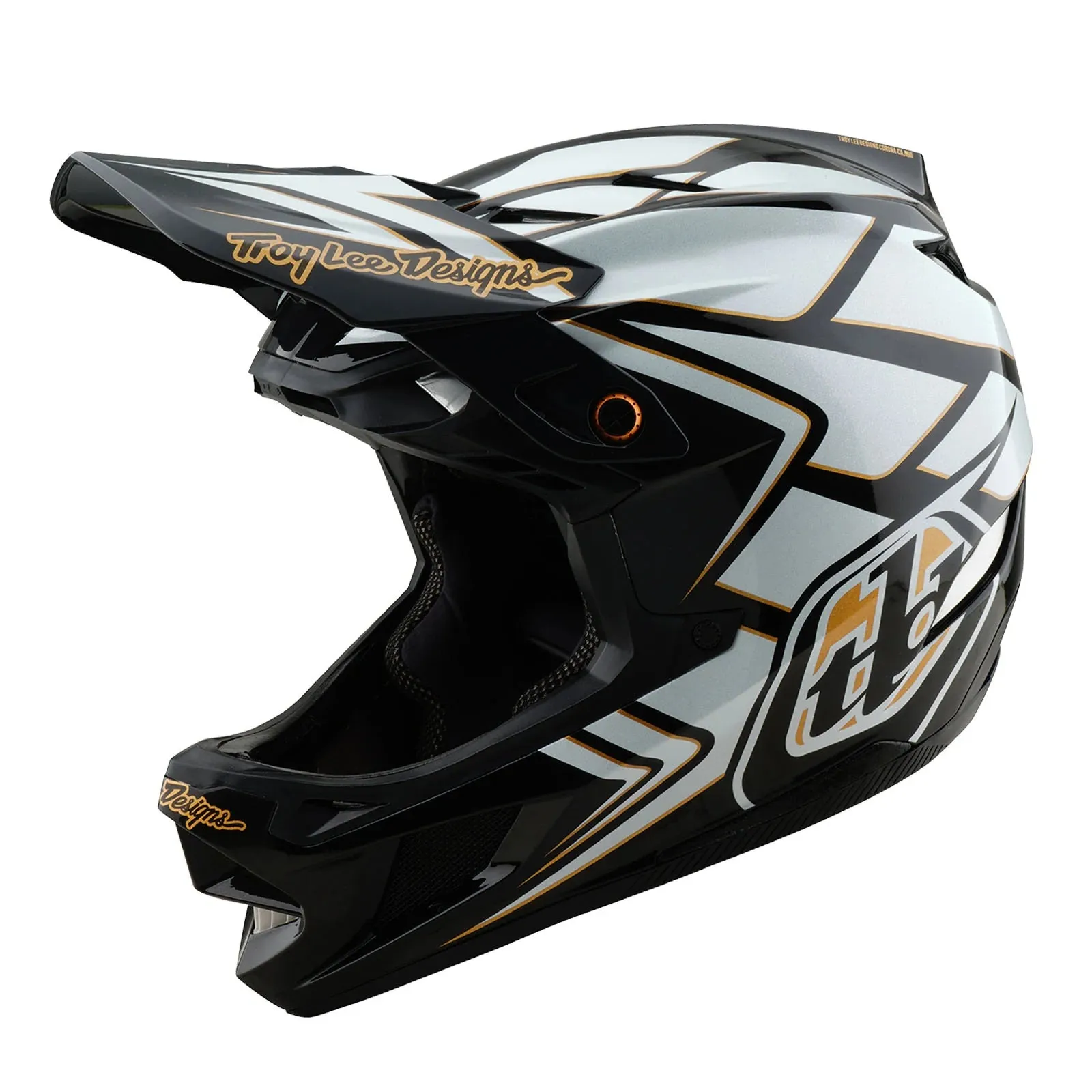 Troy Lee Designs D4 Composite Full Face Helmet - Ghostwing - White