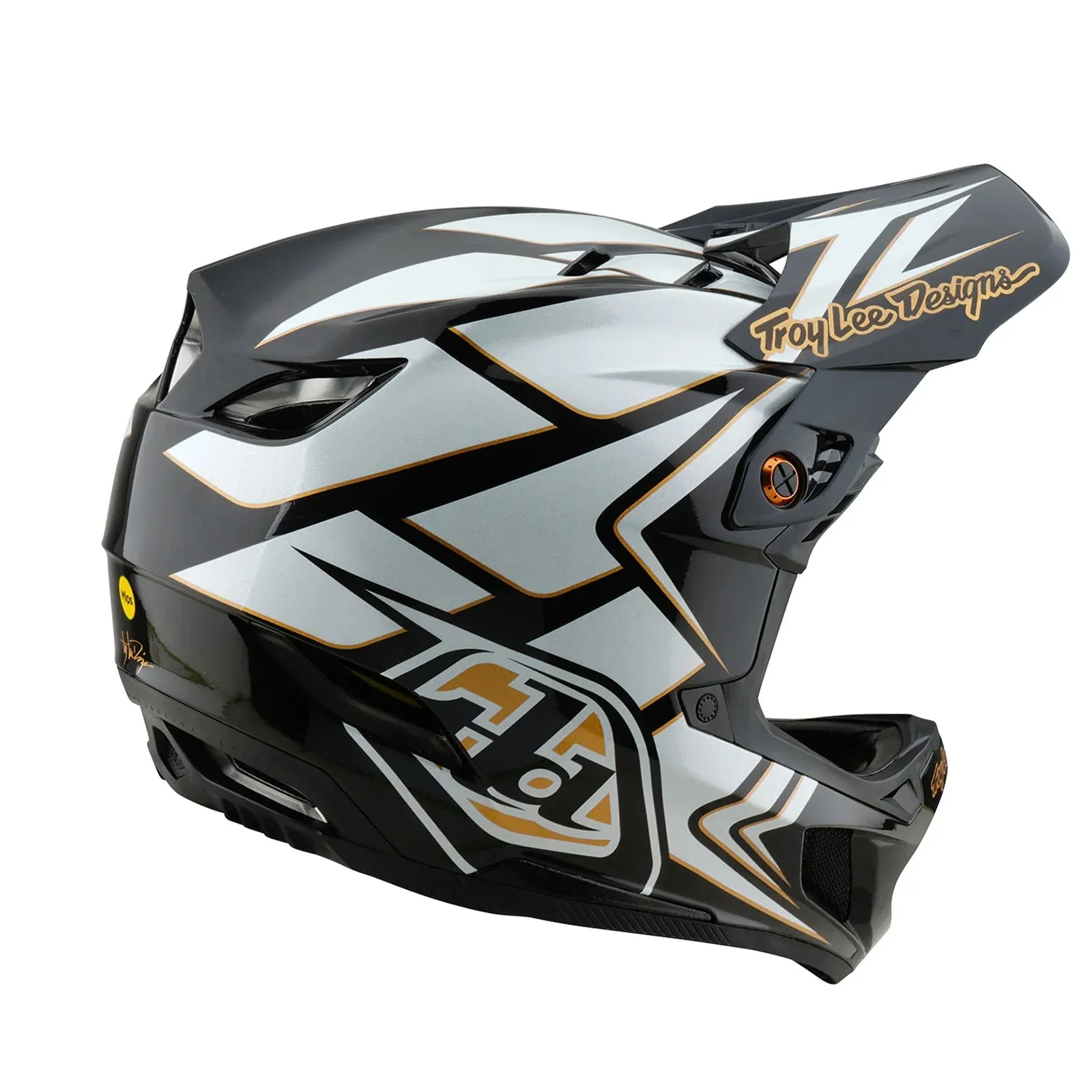Troy Lee Designs D4 Composite Full Face Helmet - Ghostwing - White