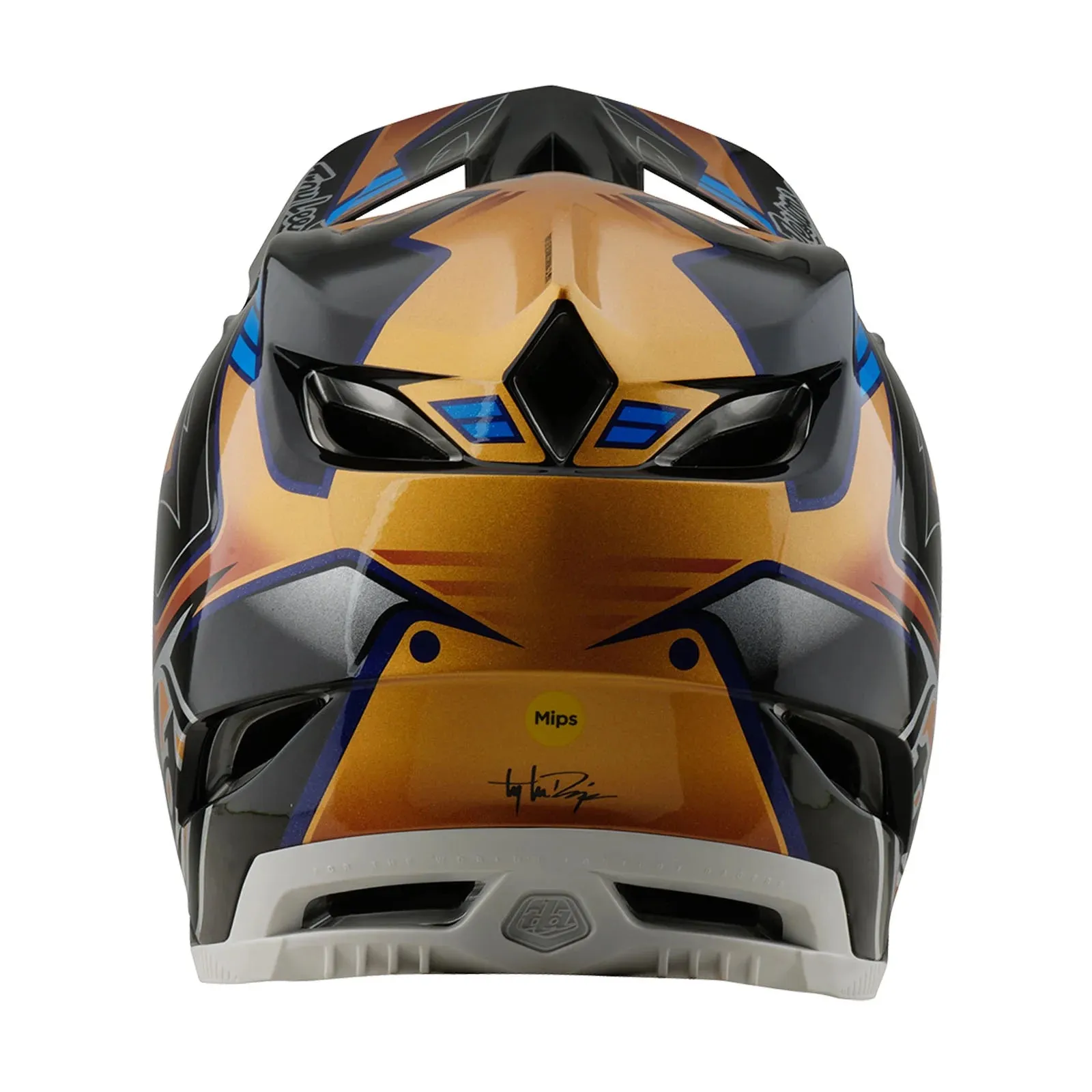 Troy Lee Designs D4 Composite Full Face Helmet - Royalty - Black-Gold