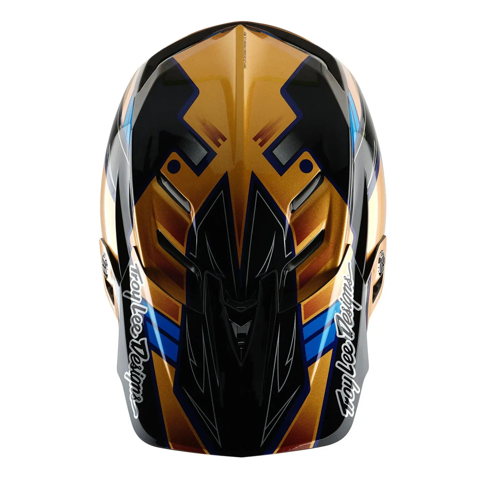 Troy Lee Designs D4 Composite Full Face Helmet - Royalty - Black-Gold