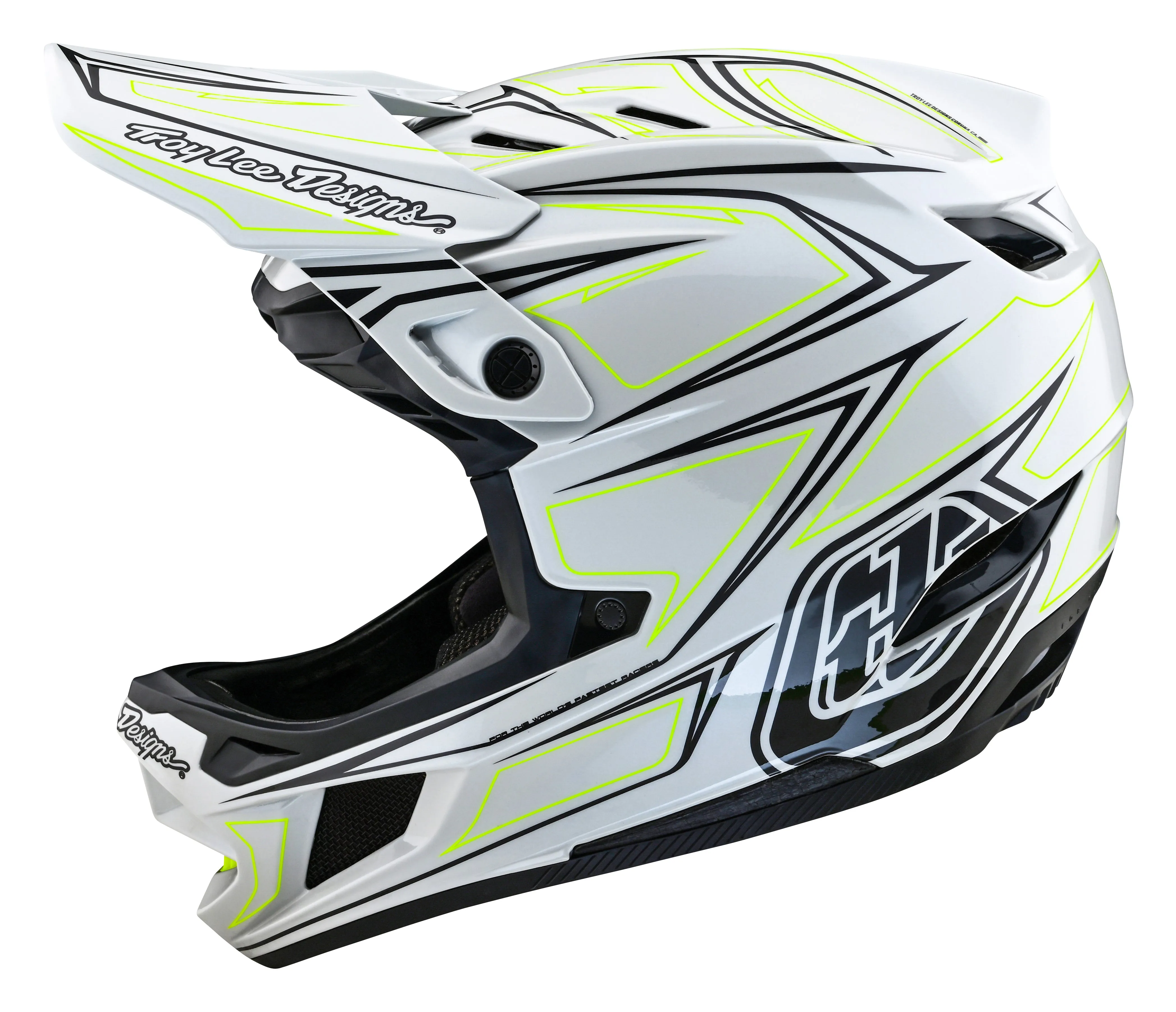 Troy Lee Designs D4 Composite Full Face Helmet with MIPS - Pinned - Light Gray