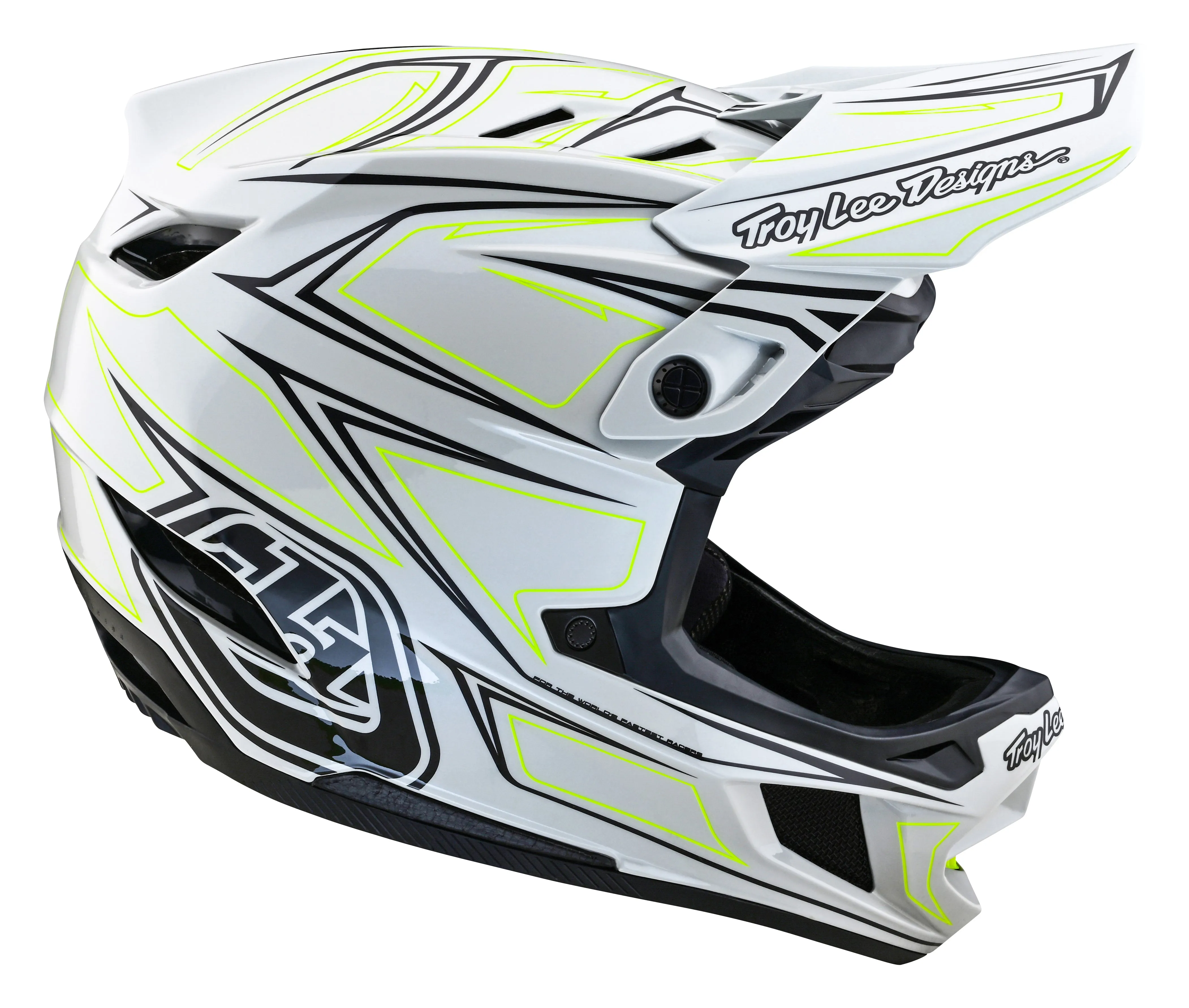 Troy Lee Designs D4 Composite Full Face Helmet with MIPS - Pinned - Light Gray