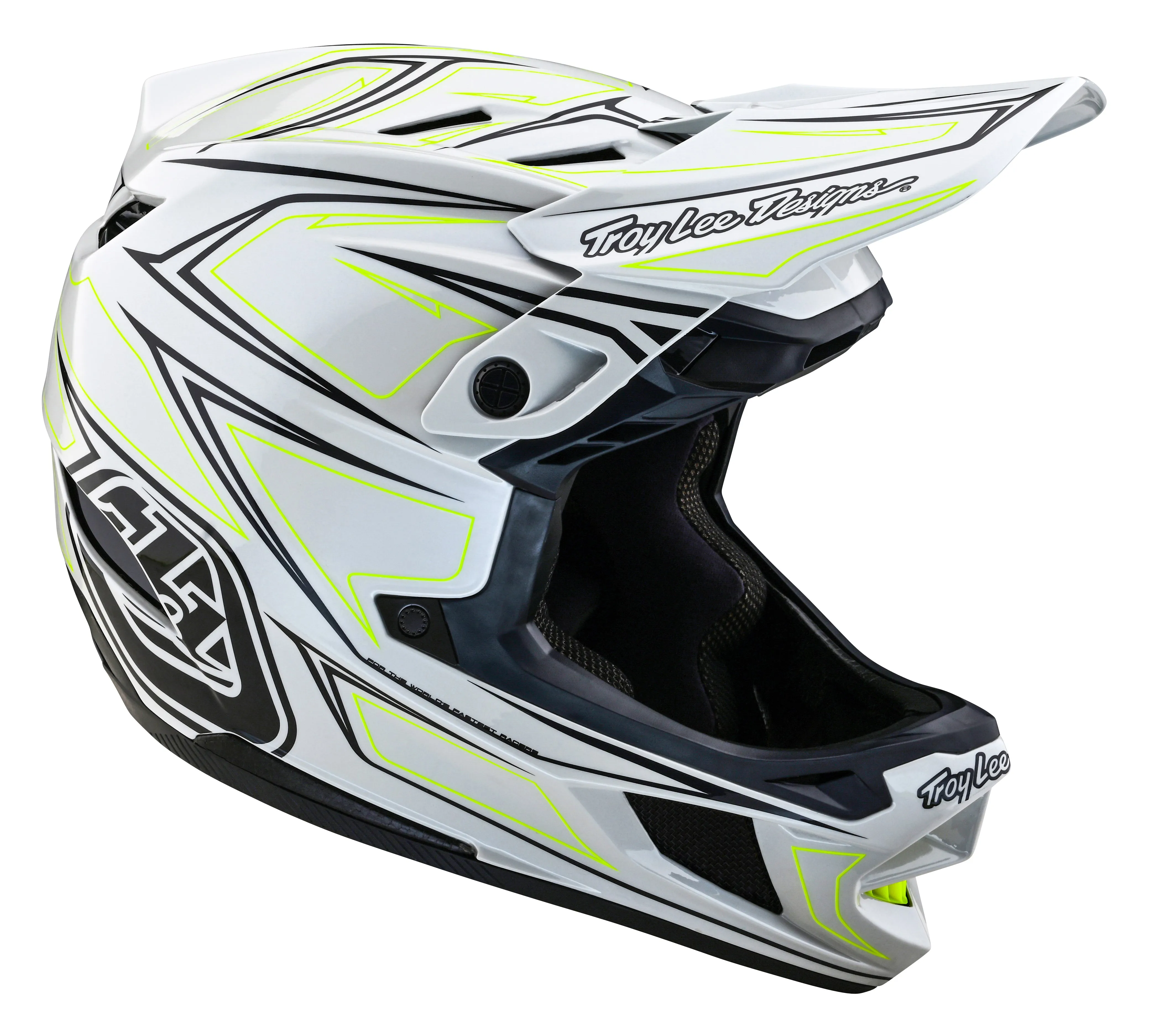 Troy Lee Designs D4 Composite Full Face Helmet with MIPS - Pinned - Light Gray