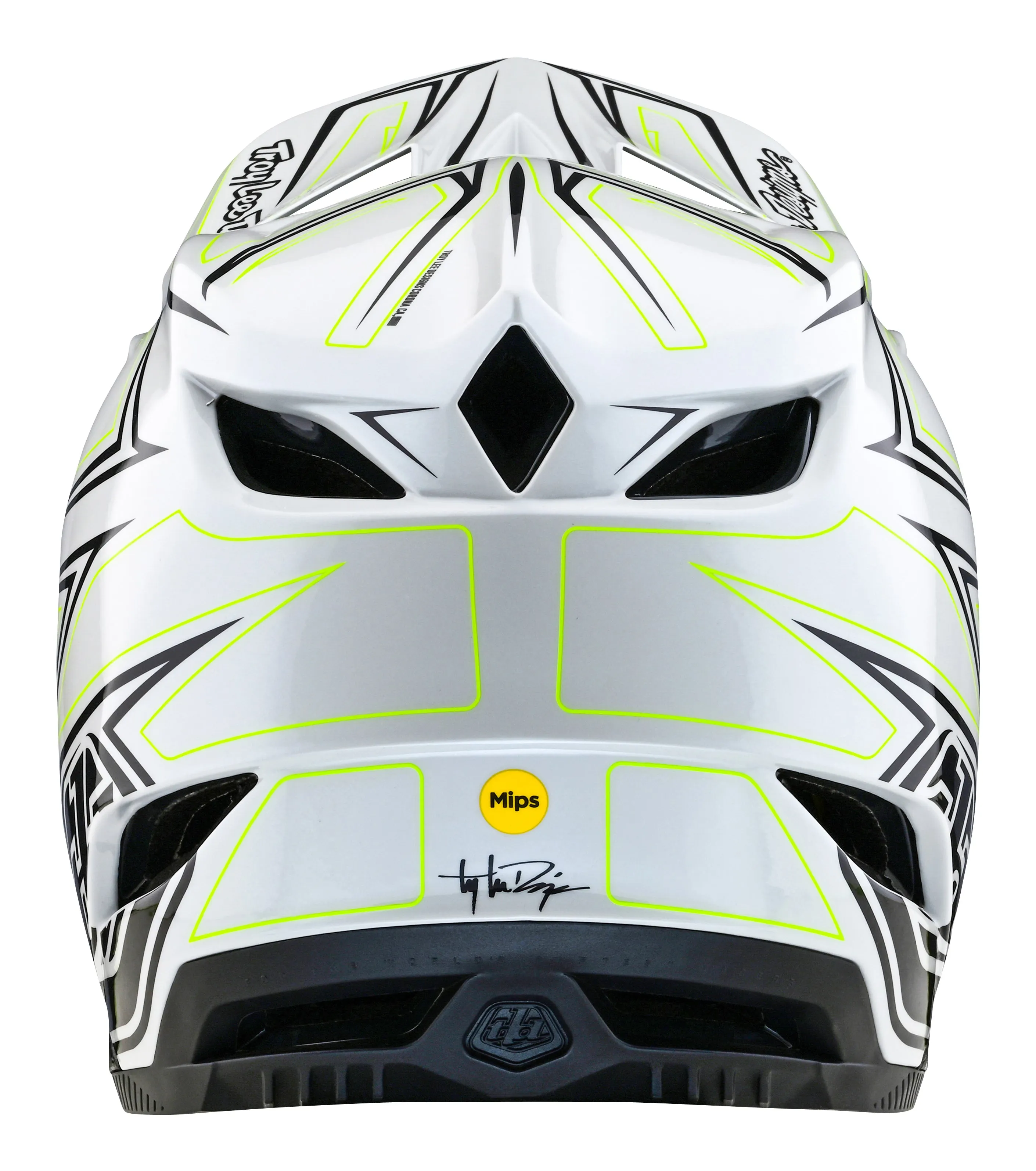 Troy Lee Designs D4 Composite Full Face Helmet with MIPS - Pinned - Light Gray