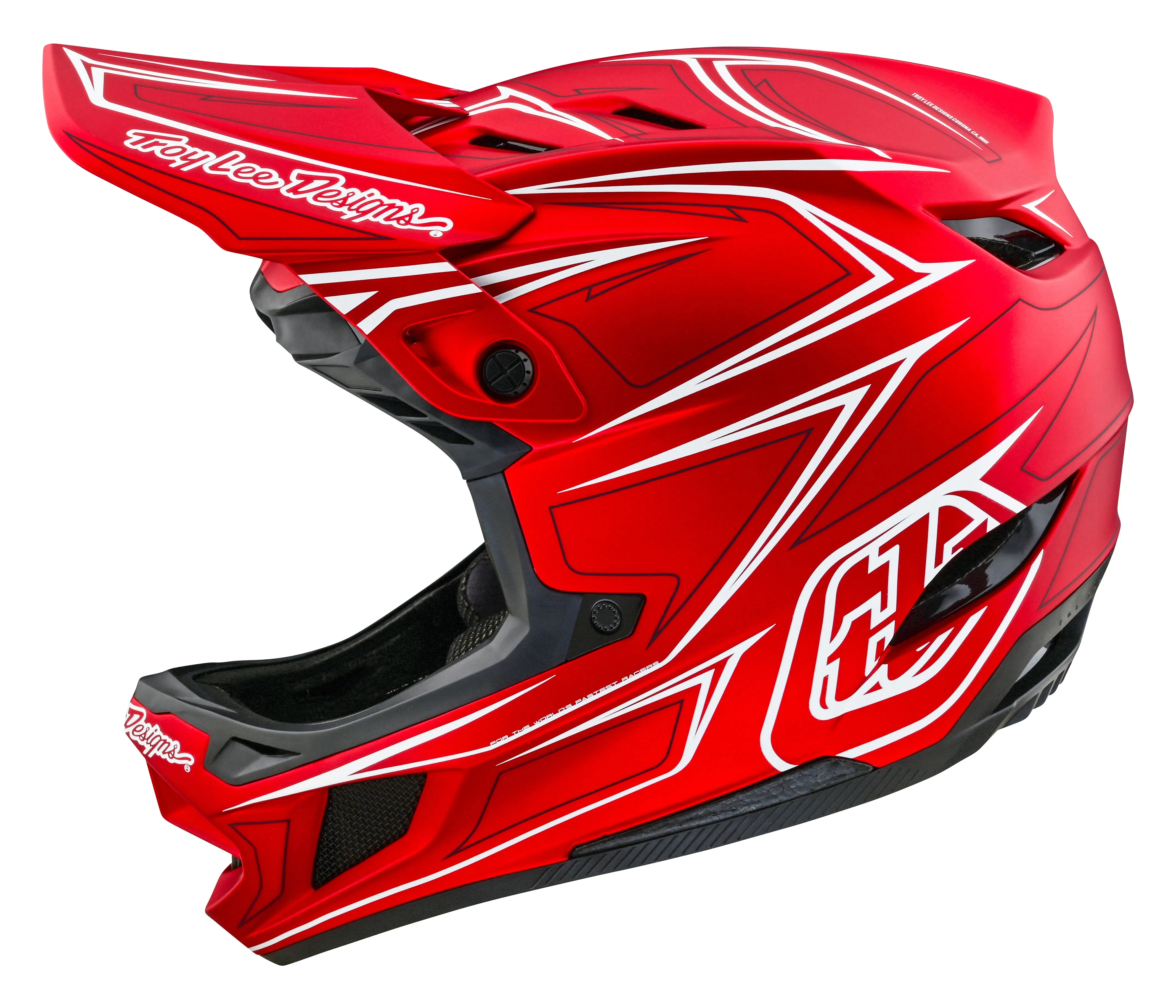 Troy Lee Designs D4 Composite Full Face Helmet with MIPS - Pinned - Red