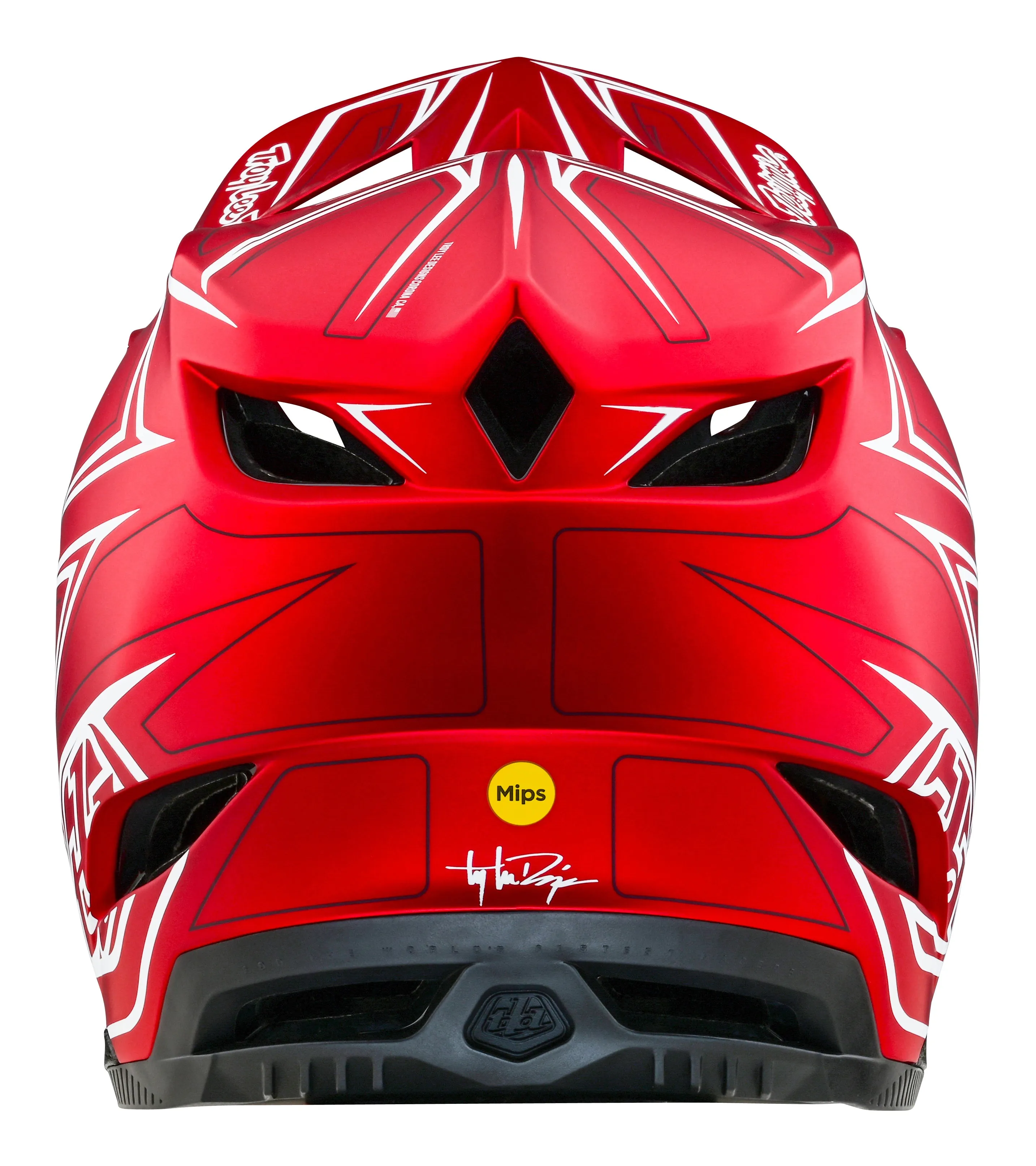Troy Lee Designs D4 Composite Full Face Helmet with MIPS - Pinned - Red