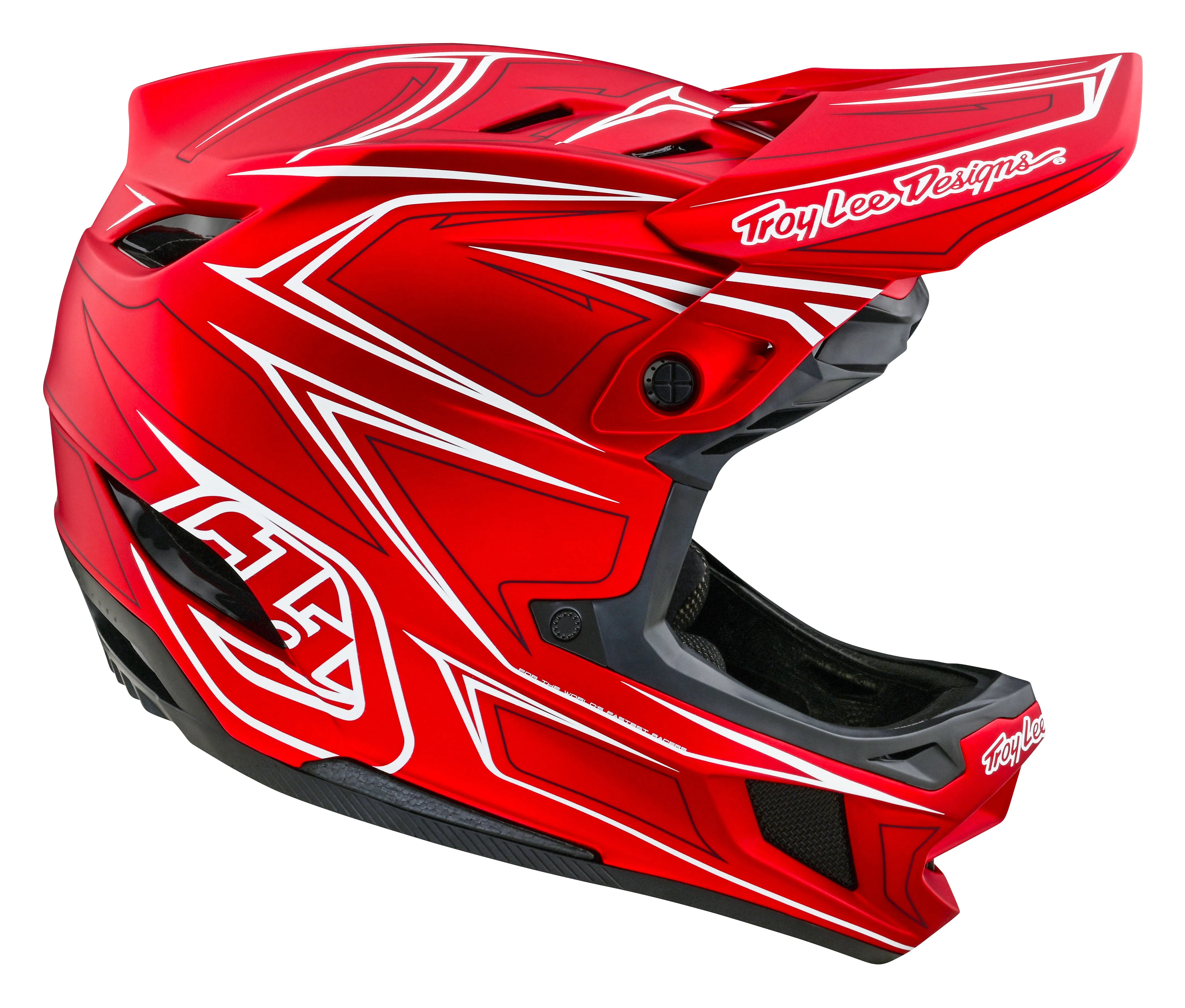 Troy Lee Designs D4 Composite Full Face Helmet with MIPS - Pinned - Red