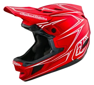Troy Lee Designs D4 Composite Full Face Helmet with MIPS - Pinned - Red