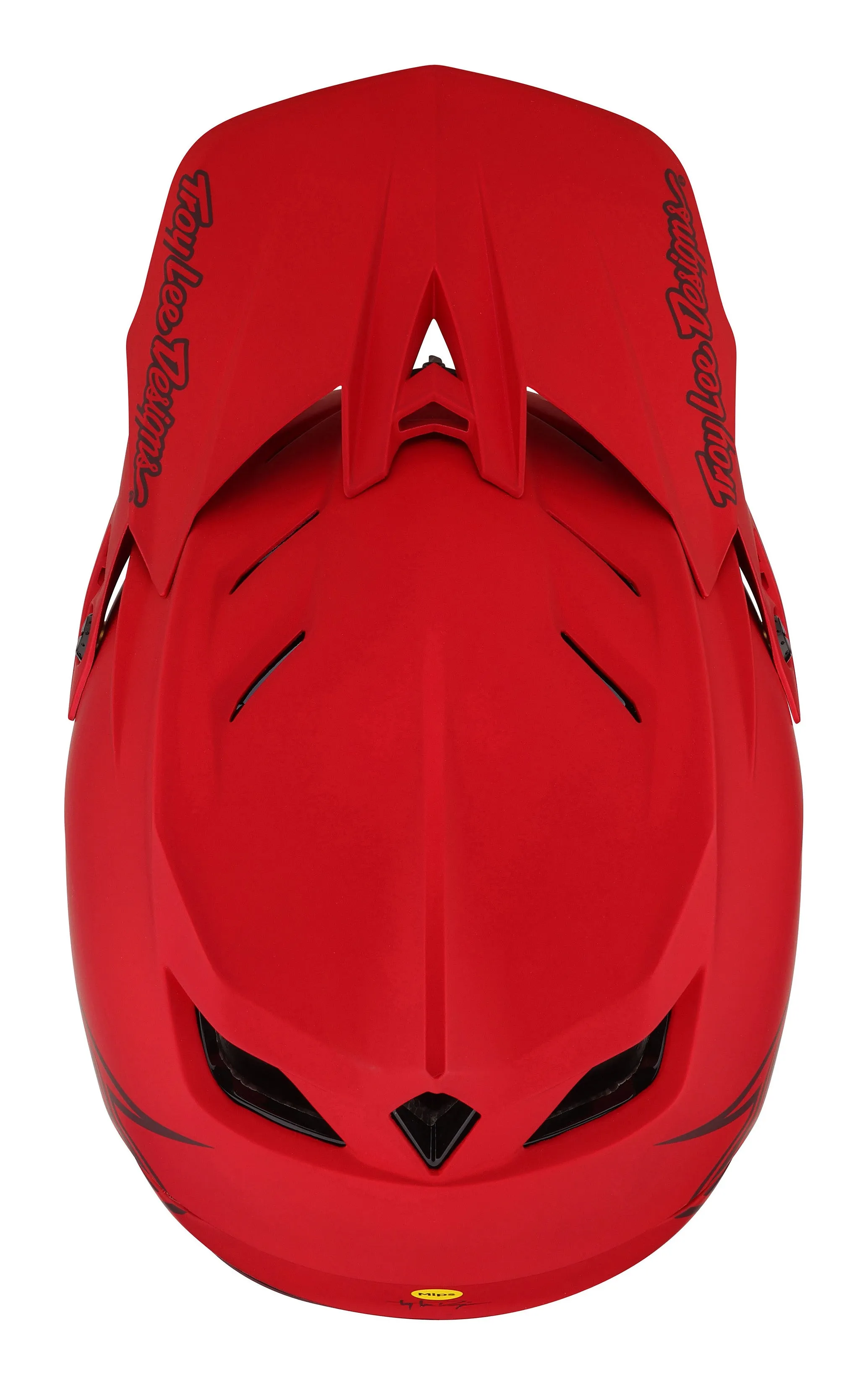 Troy Lee Designs D4 Composite Full Face Helmet with MIPS - Stealth - Red - 2023