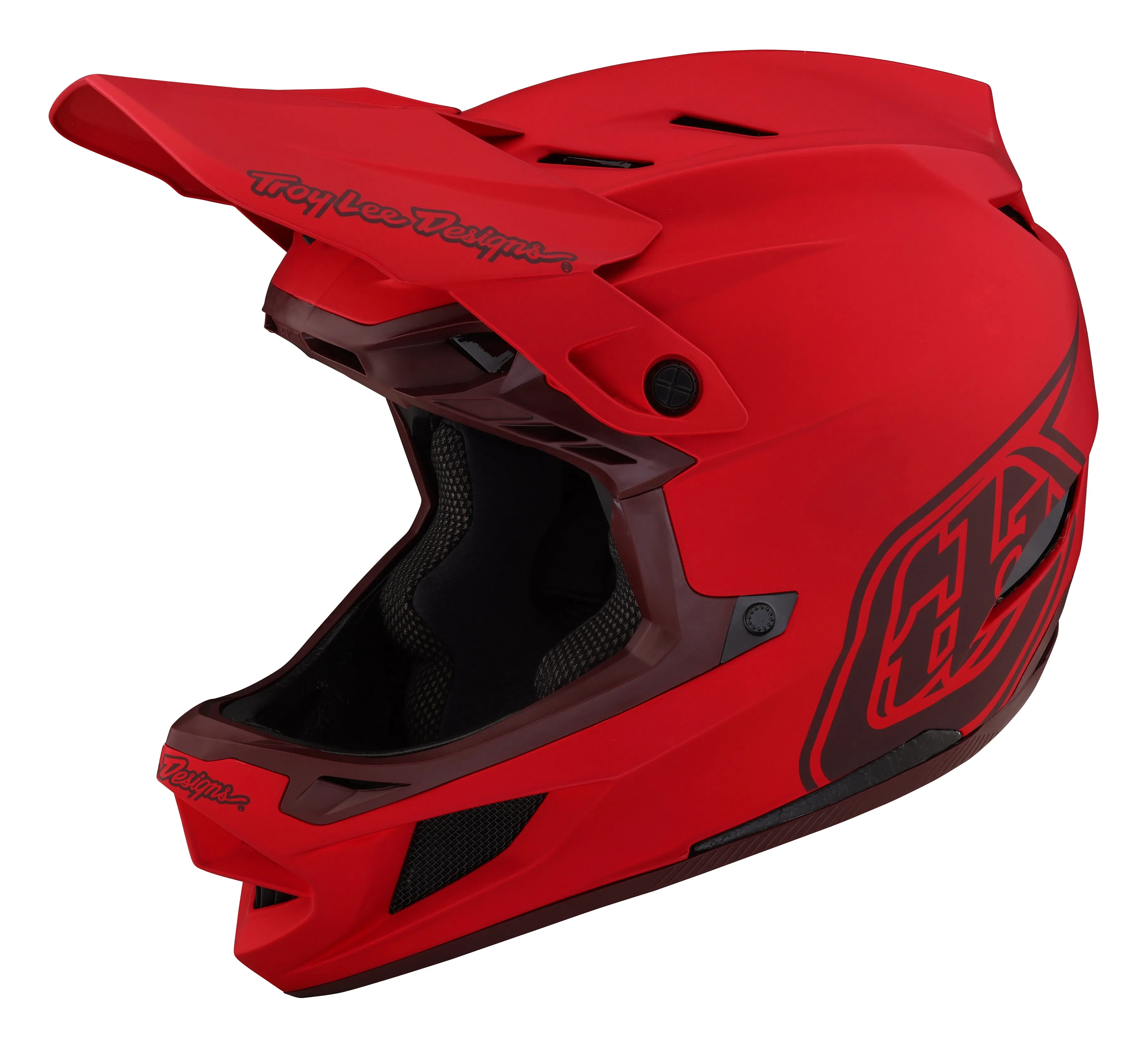 Troy Lee Designs D4 Composite Full Face Helmet with MIPS - Stealth - Red - 2023