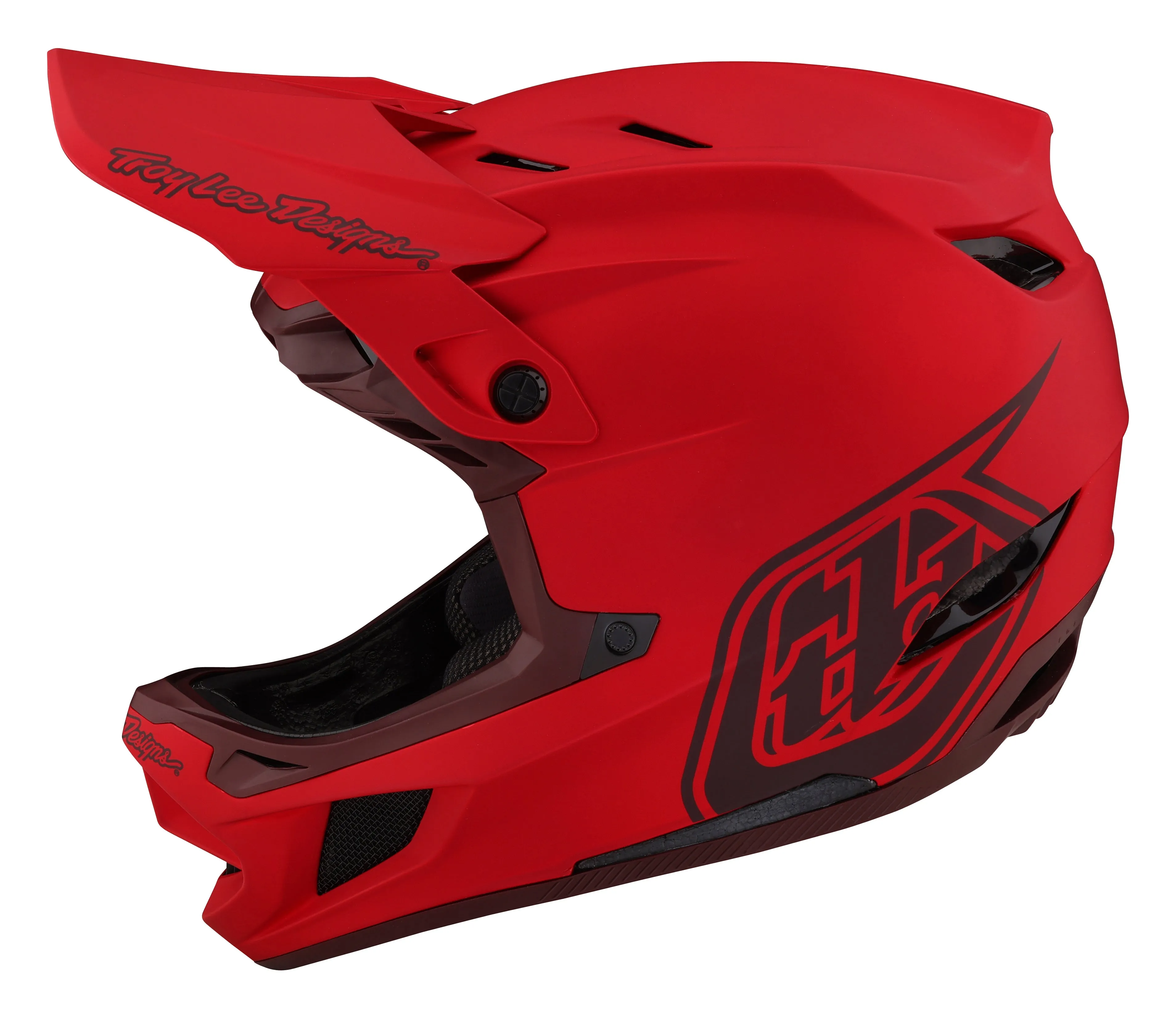 Troy Lee Designs D4 Composite Full Face Helmet with MIPS - Stealth - Red - 2023
