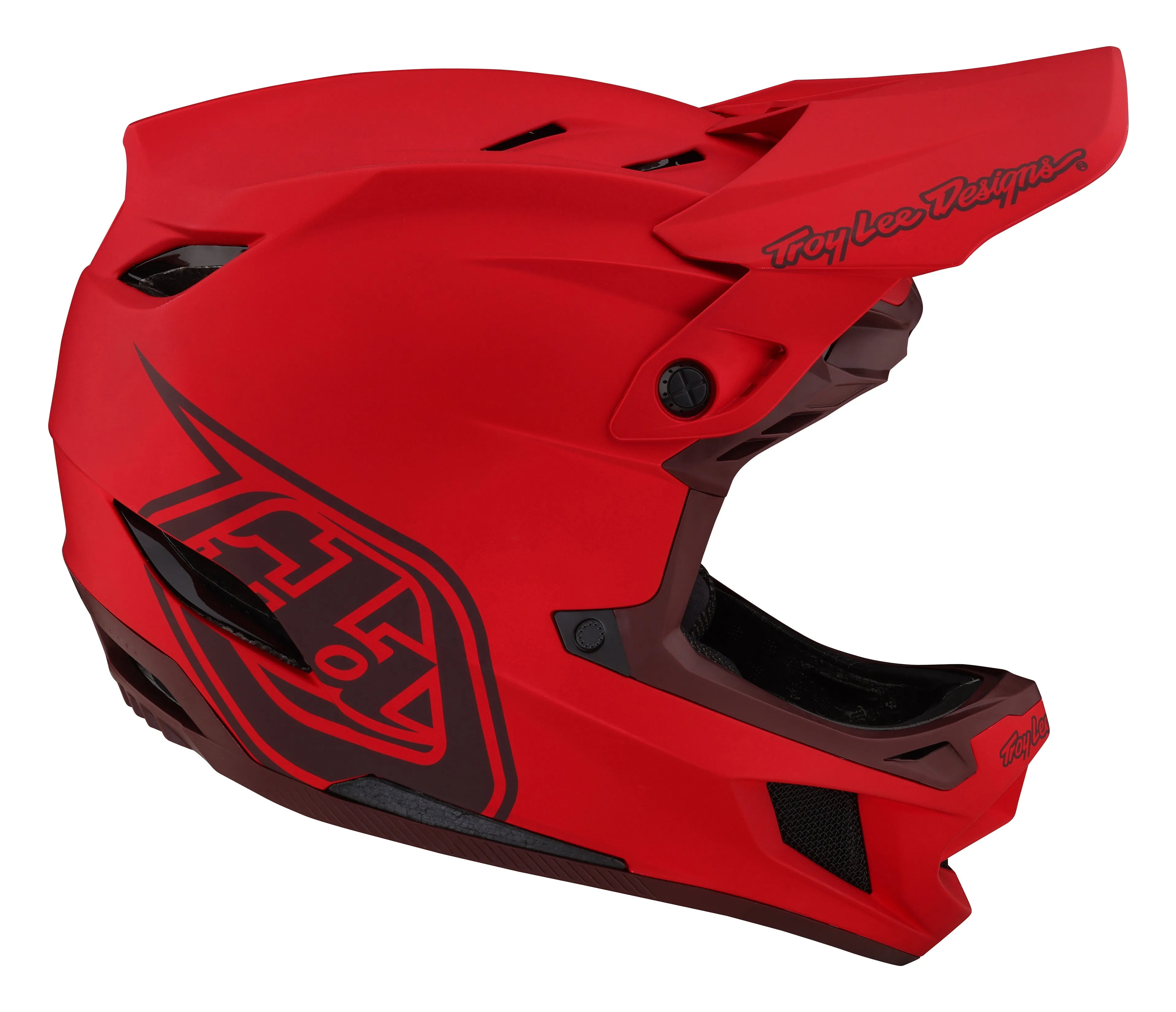 Troy Lee Designs D4 Composite Full Face Helmet with MIPS - Stealth - Red - 2023