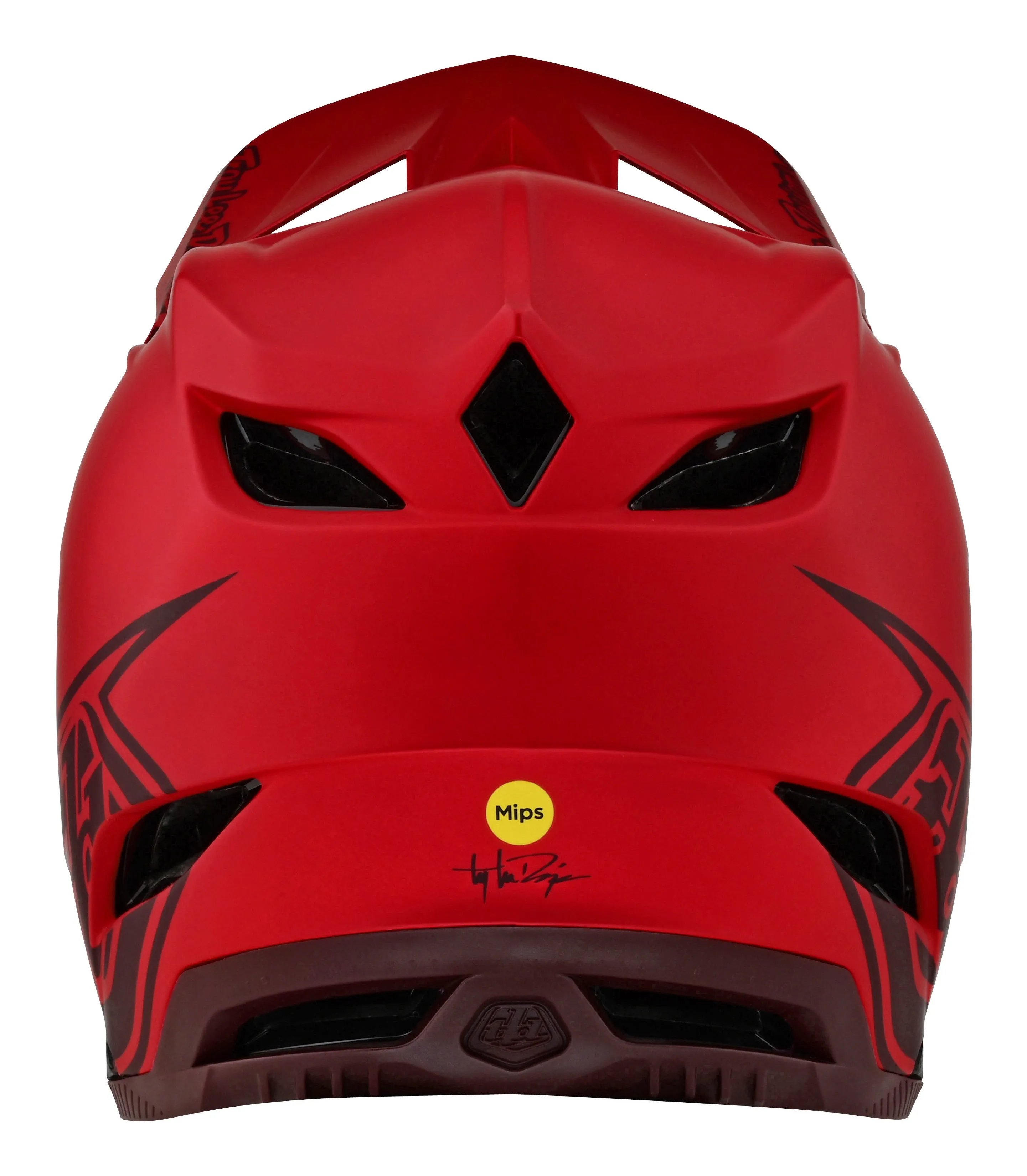 Troy Lee Designs D4 Composite Full Face Helmet with MIPS - Stealth - Red - 2023