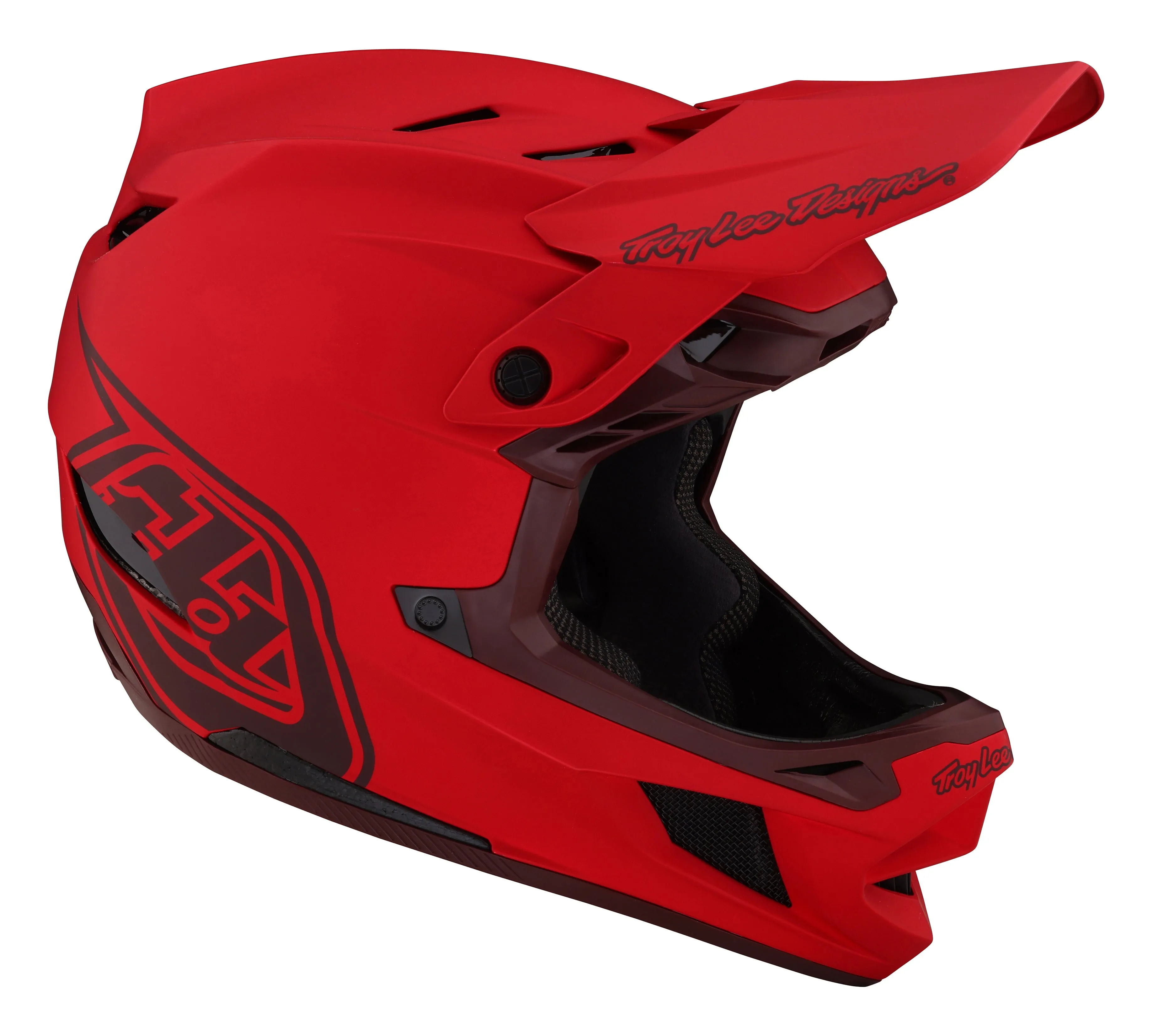 Troy Lee Designs D4 Composite Full Face Helmet with MIPS - Stealth - Red - 2023
