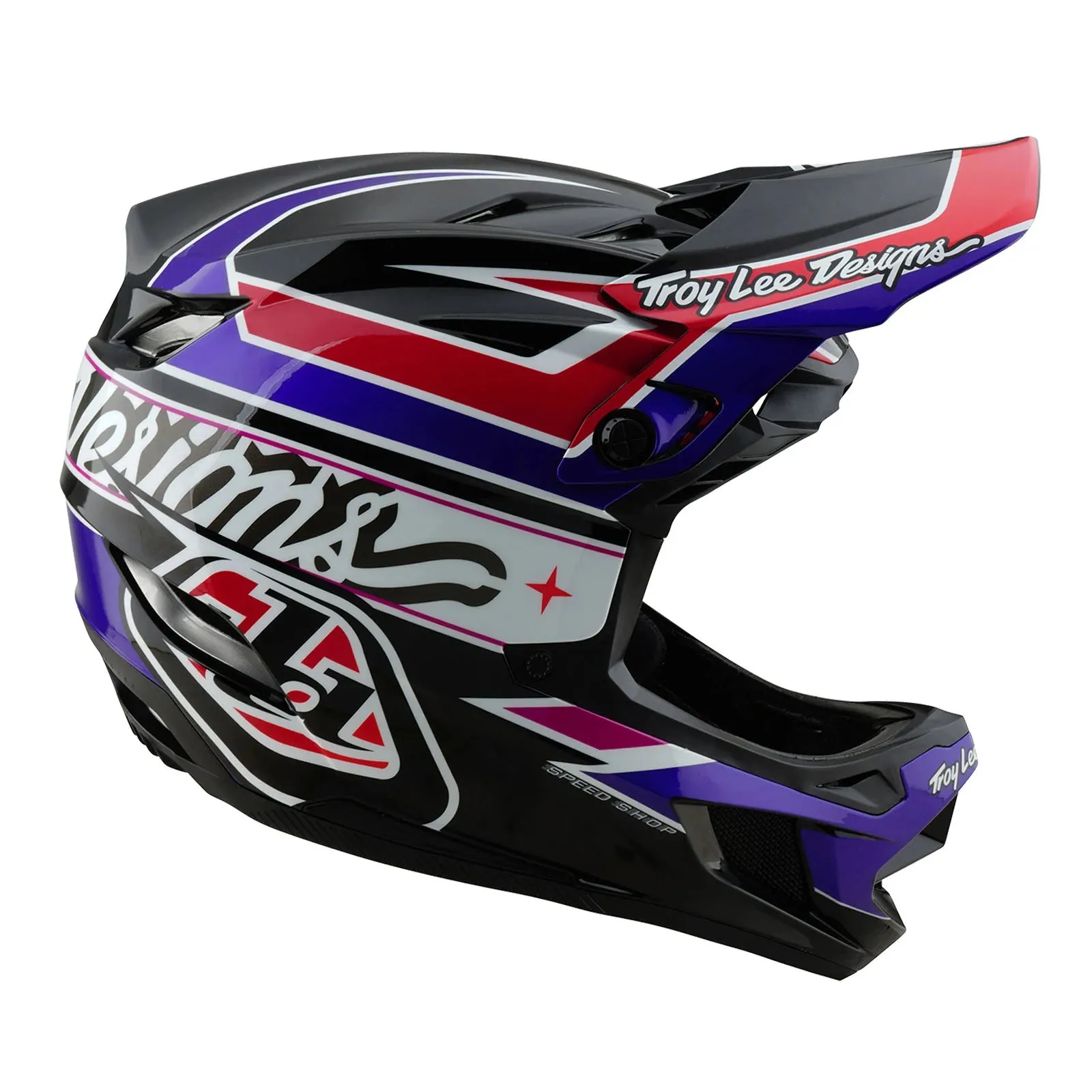Troy Lee Designs D4 Polyacrylite Full Face Helmet - Linear - Black