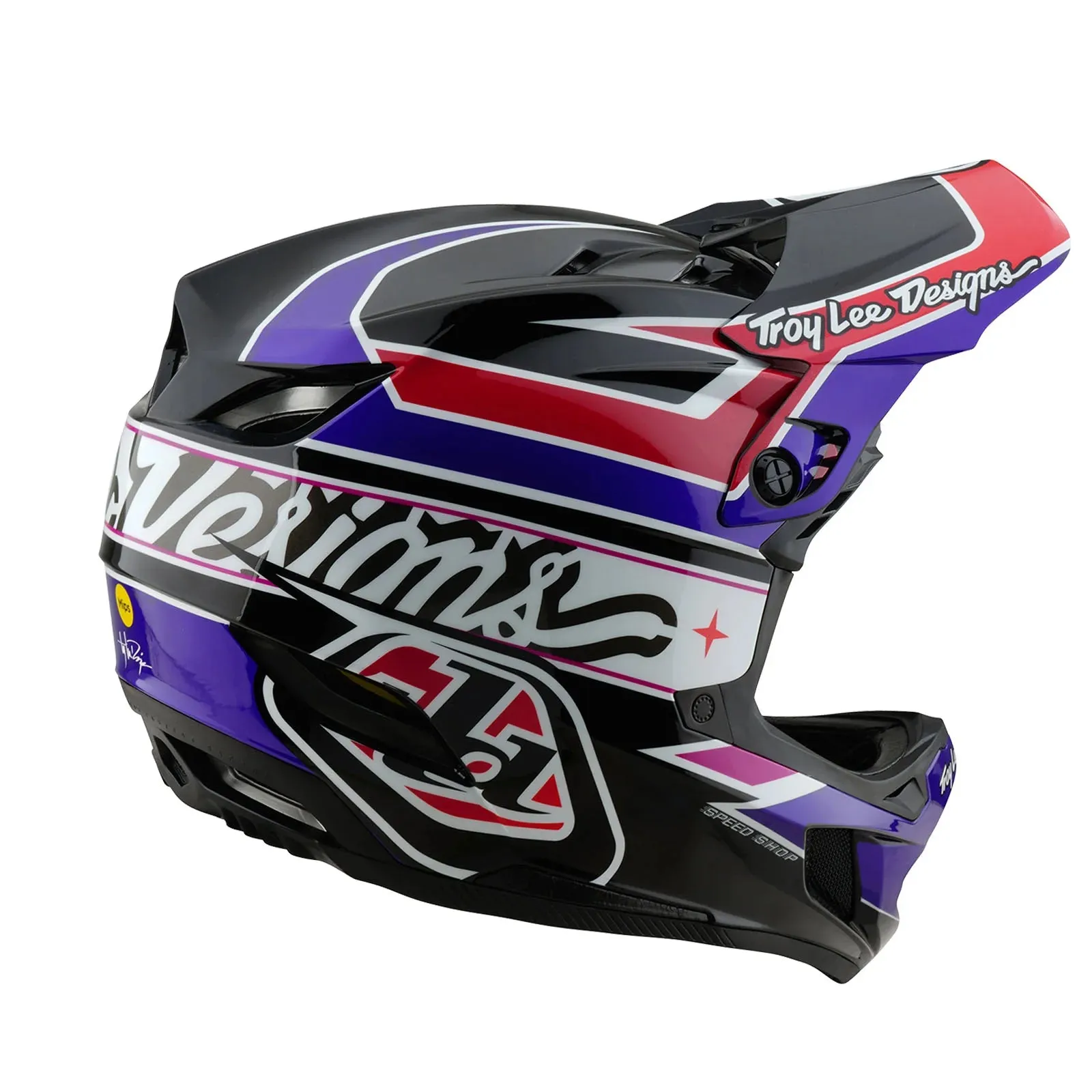 Troy Lee Designs D4 Polyacrylite Full Face Helmet - Linear - Black